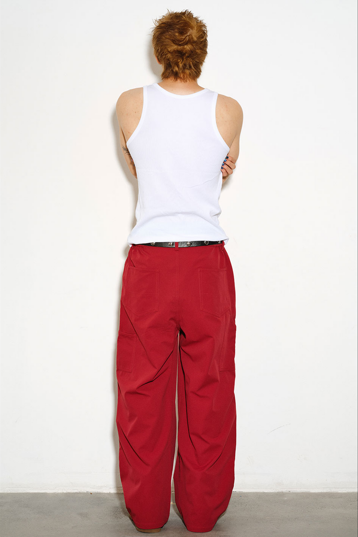NOVACAM Retro Embroidered Wide-Leg Cargo Pants