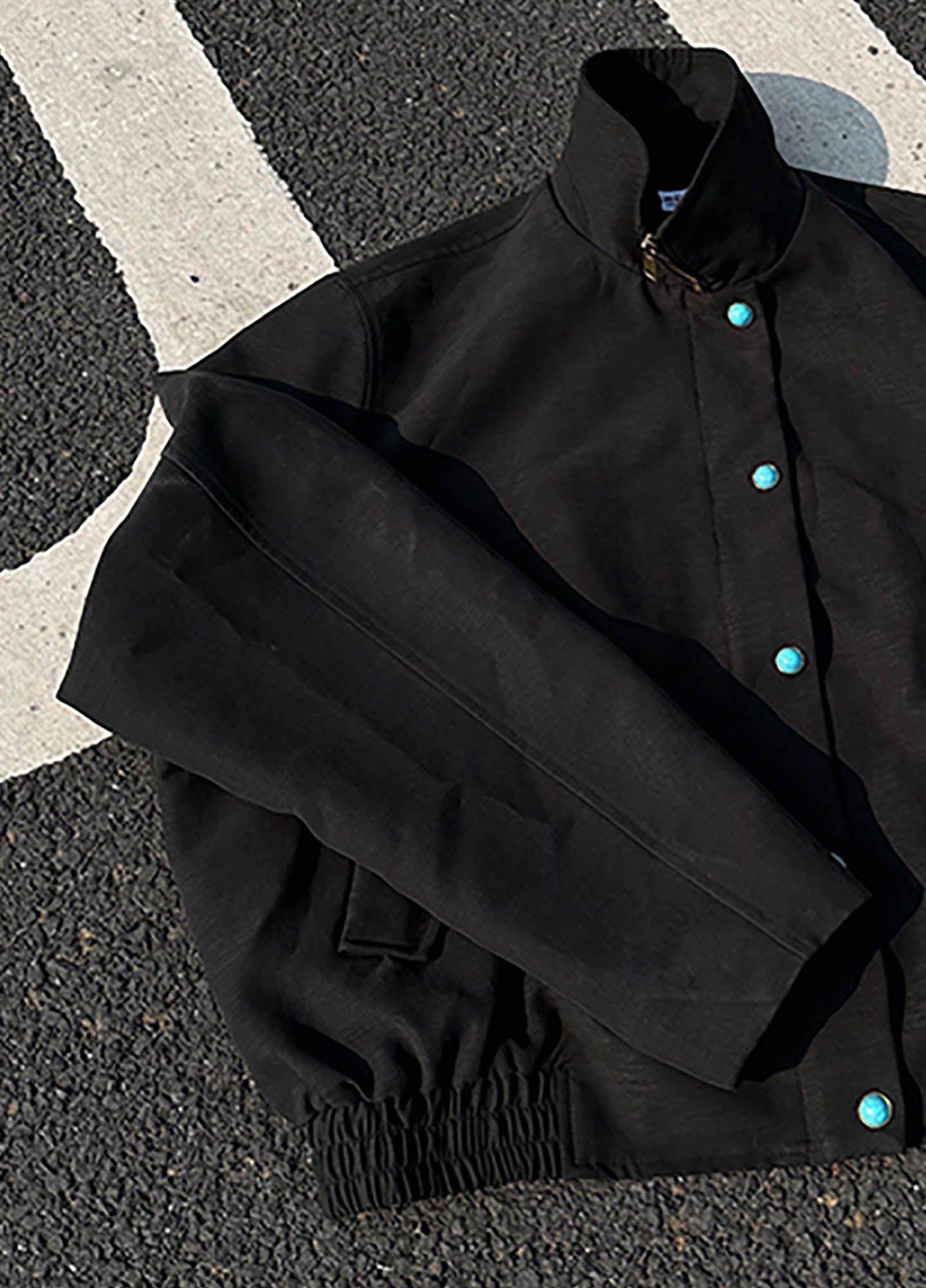KREATE Gem Button Stand-Collar Wellington Jacket, premium urban and streetwear designers apparel on PROJECTISR.com, KREATE