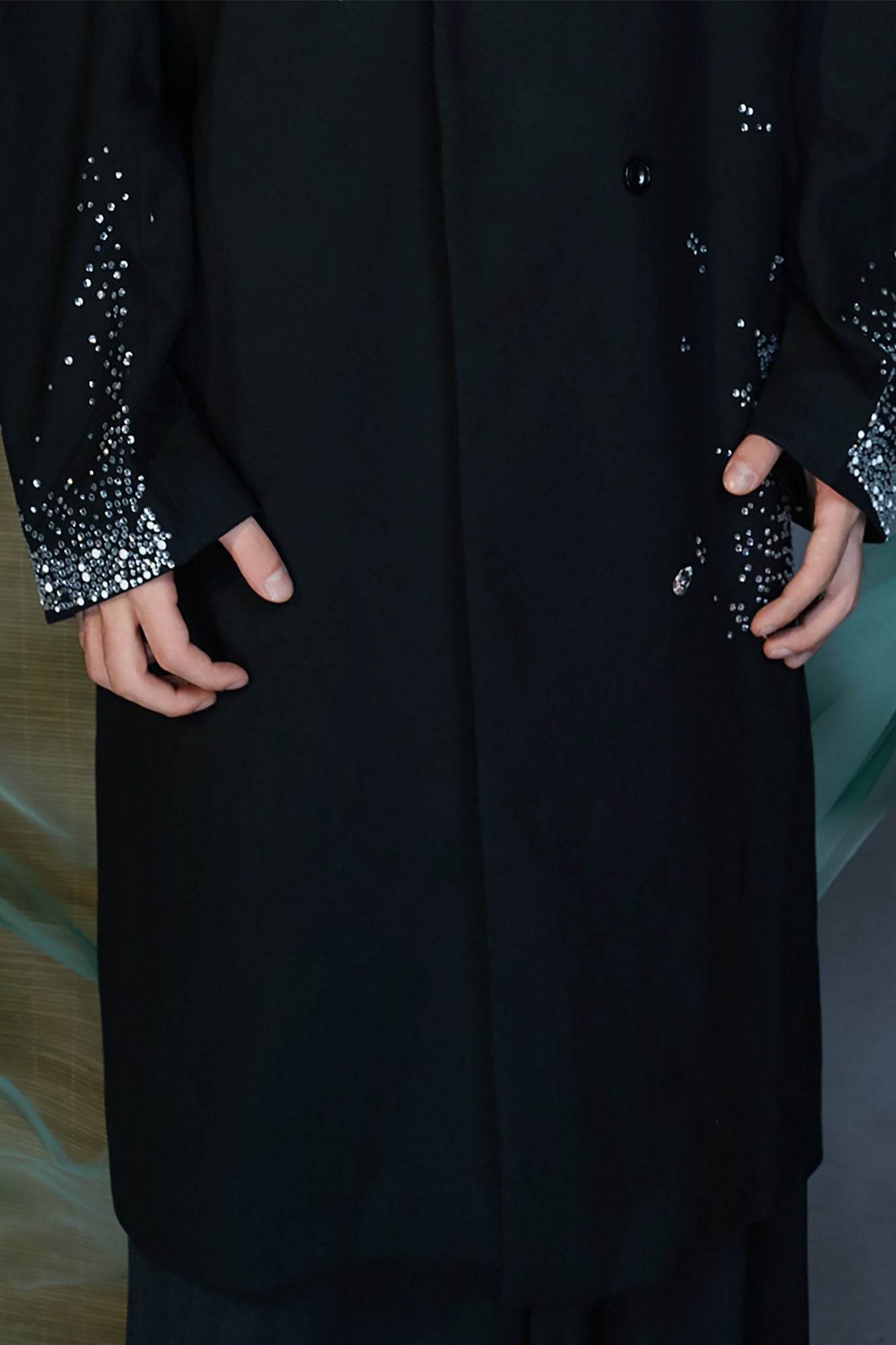 JIECHI Diamond Structured Overcoat, premium urban and streetwear designers apparel on PROJECTISR.com, JIECHI