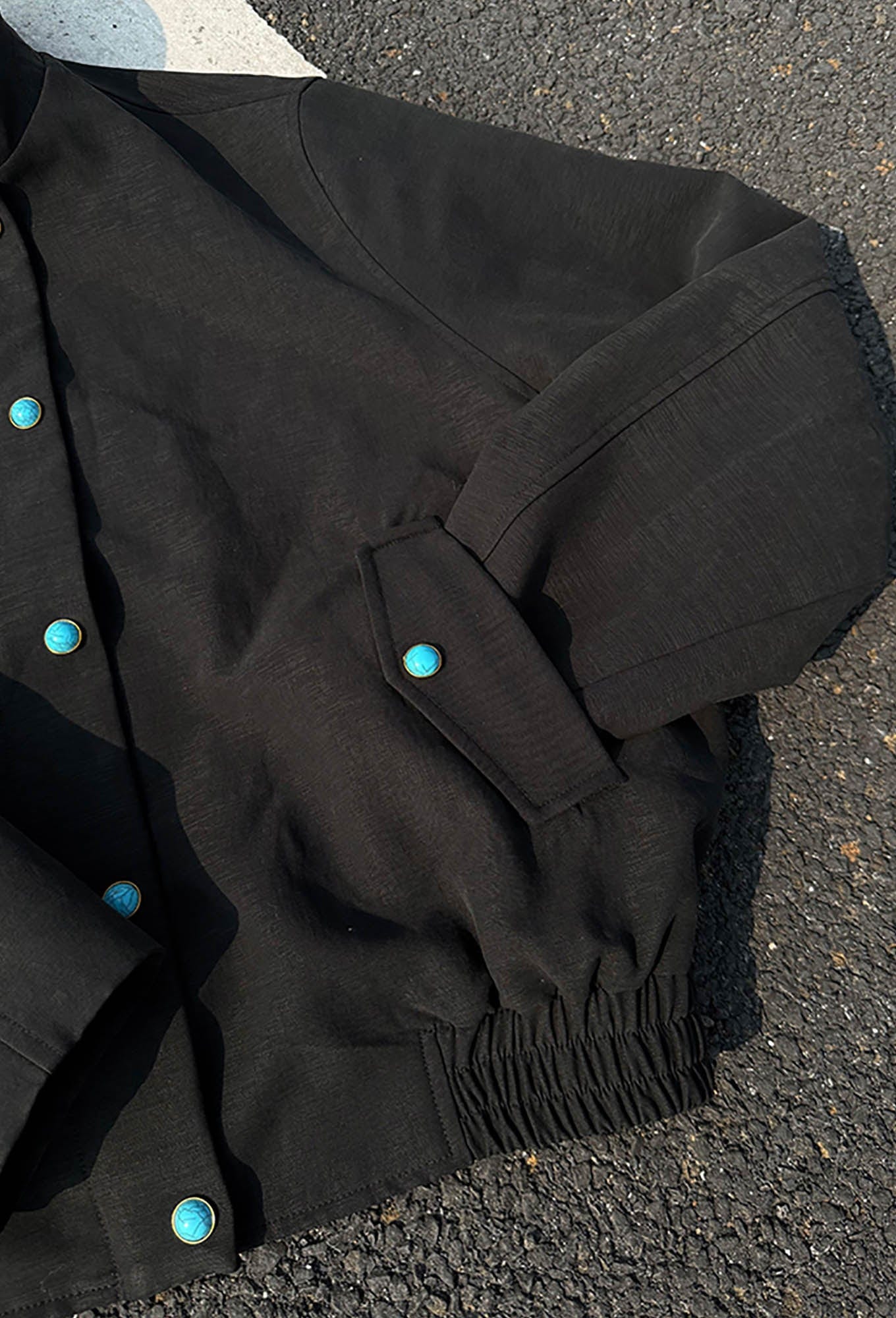 KREATE Gem Button Stand-Collar Wellington Jacket, premium urban and streetwear designers apparel on PROJECTISR.com, KREATE