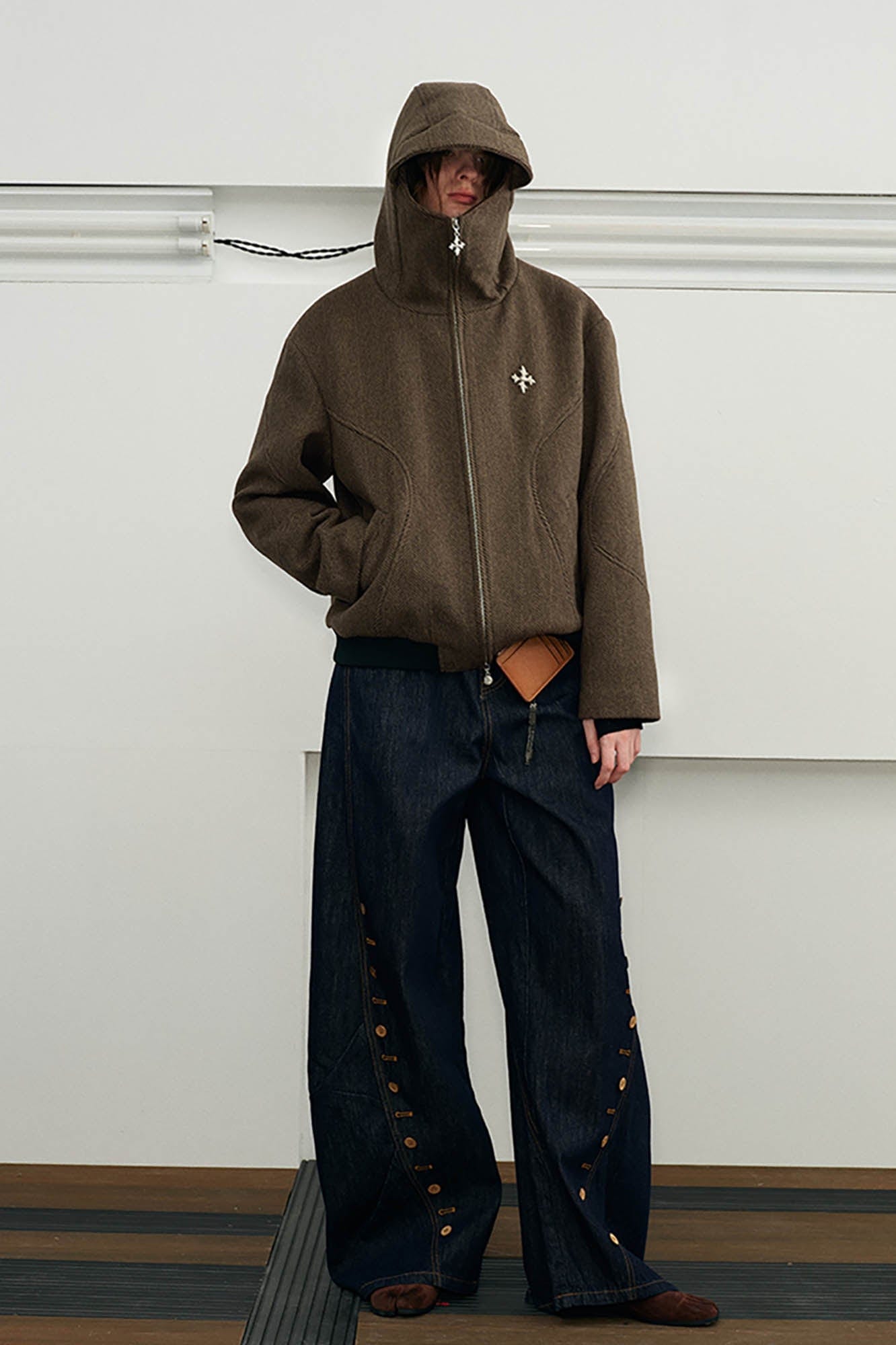 KREATE Herringbone Hooded Jacket, premium urban and streetwear designers apparel on PROJECTISR.com, KREATE
