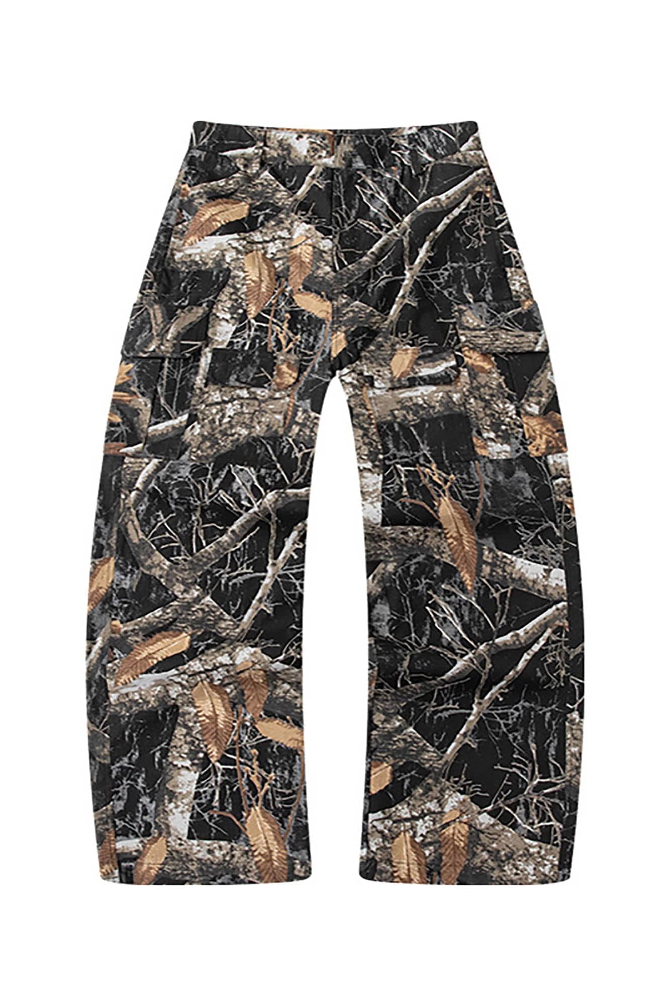 ENSHADOWER Branch Camo Multi-Pocket Straight-Leg Pants, premium urban and streetwear designers apparel on PROJECTISR.com, ENSHADOWER
