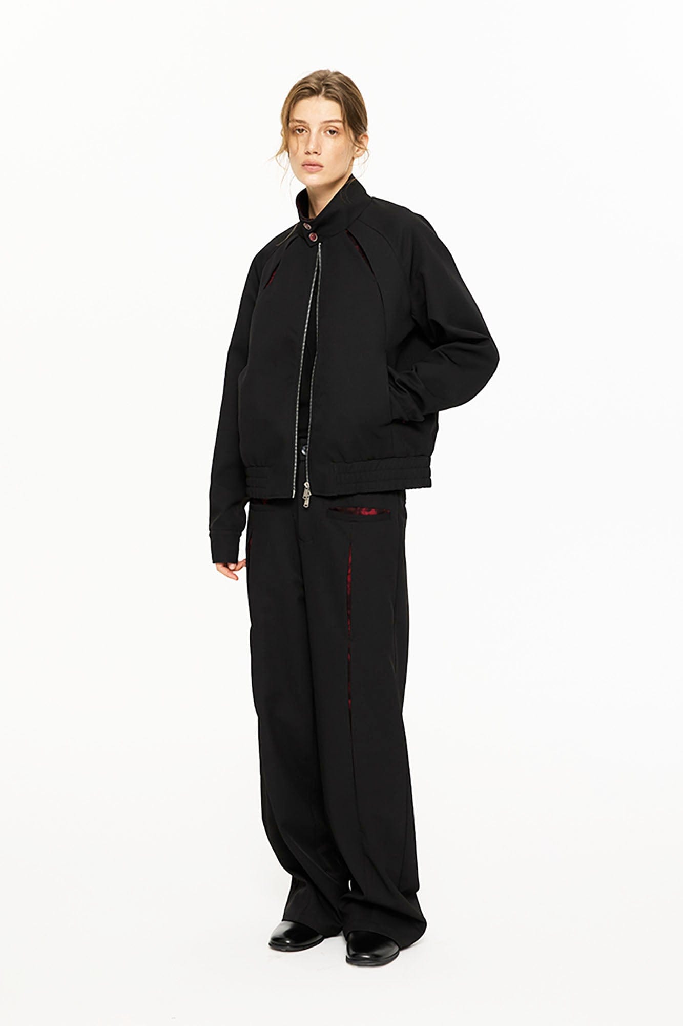 KREATE Floral Insert Slit Straight-Leg Trousers, premium urban and streetwear designers apparel on PROJECTISR.com, KREATE