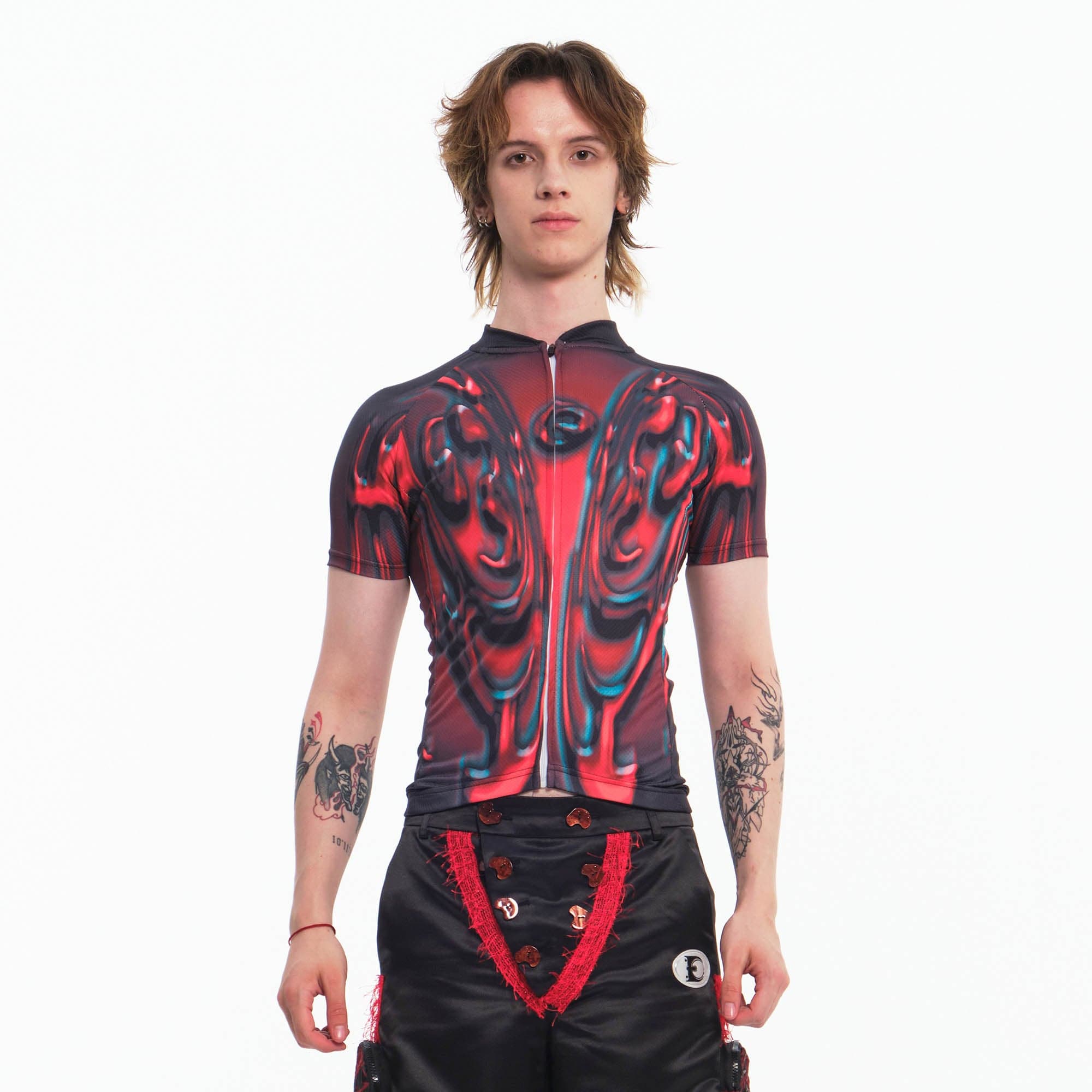 EMBRYO Totem Abstract Cycling Jersey, premium urban and streetwear designers apparel on PROJECTISR.com, EMBRYO