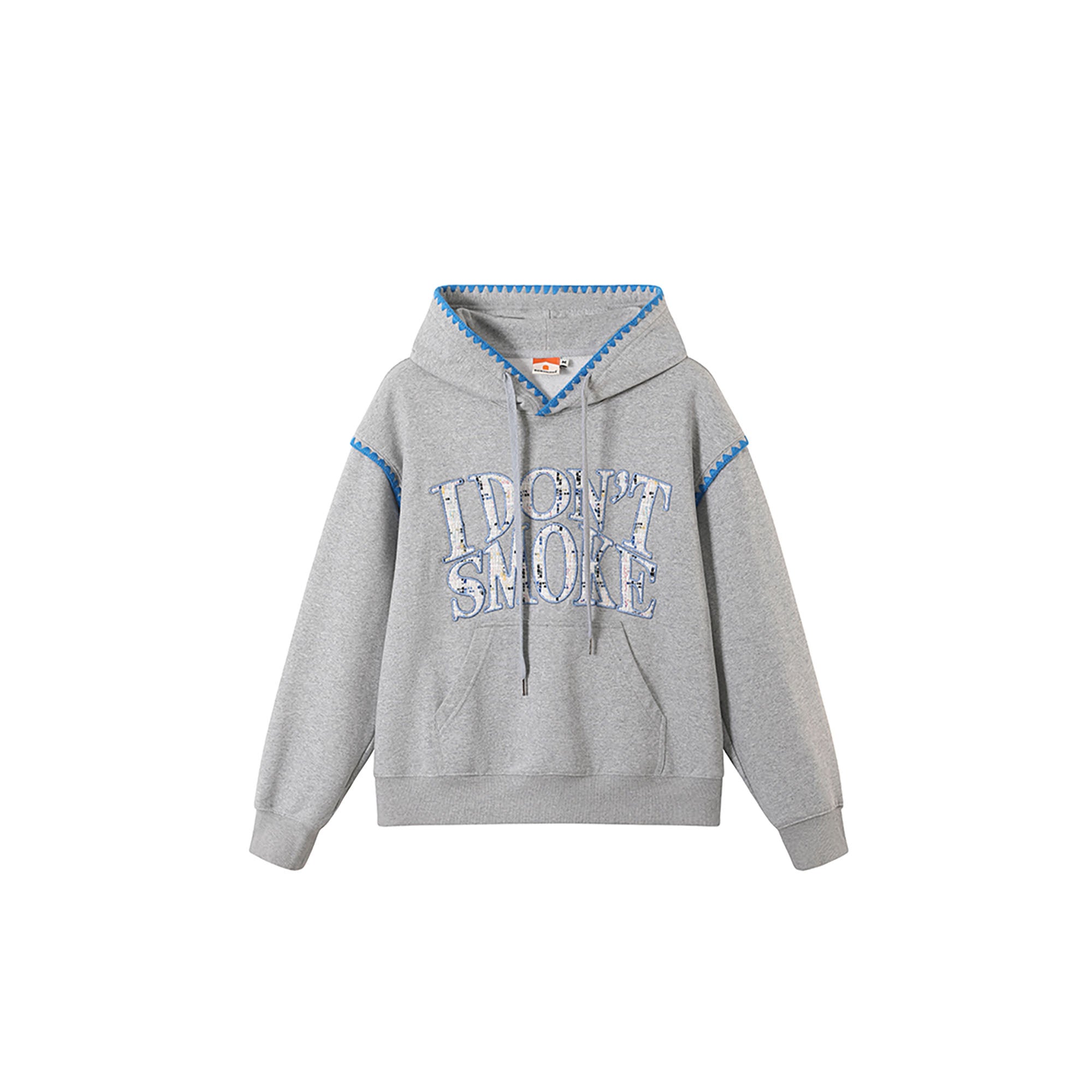 DONSMOKE Retro Embroidered Patch Whipstitch Hoodie, premium urban and streetwear designers apparel on PROJECTISR.com, DONSMOKE