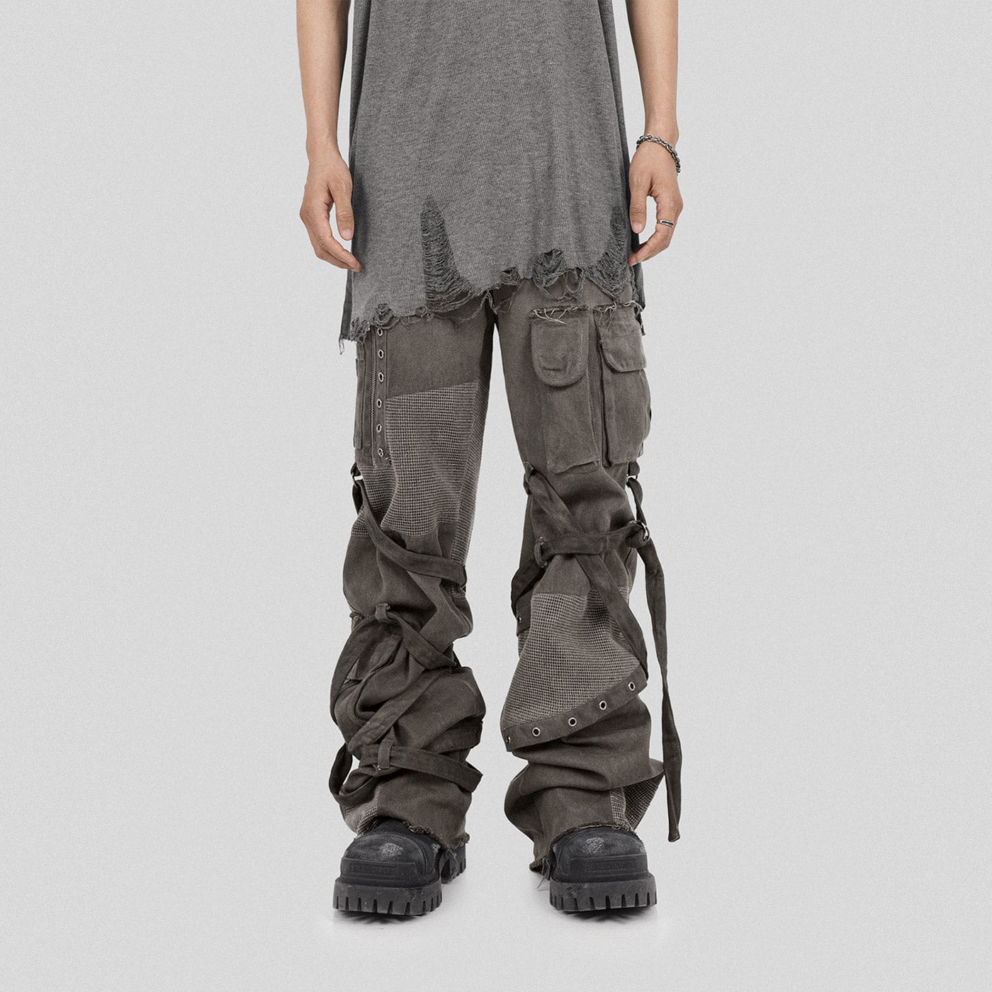 UNDERWATER Scavenger Heavyduty Multi-Pockets Striped Cargo, premium urban and streetwear designers apparel on PROJECTISR.com, UNDERWATER