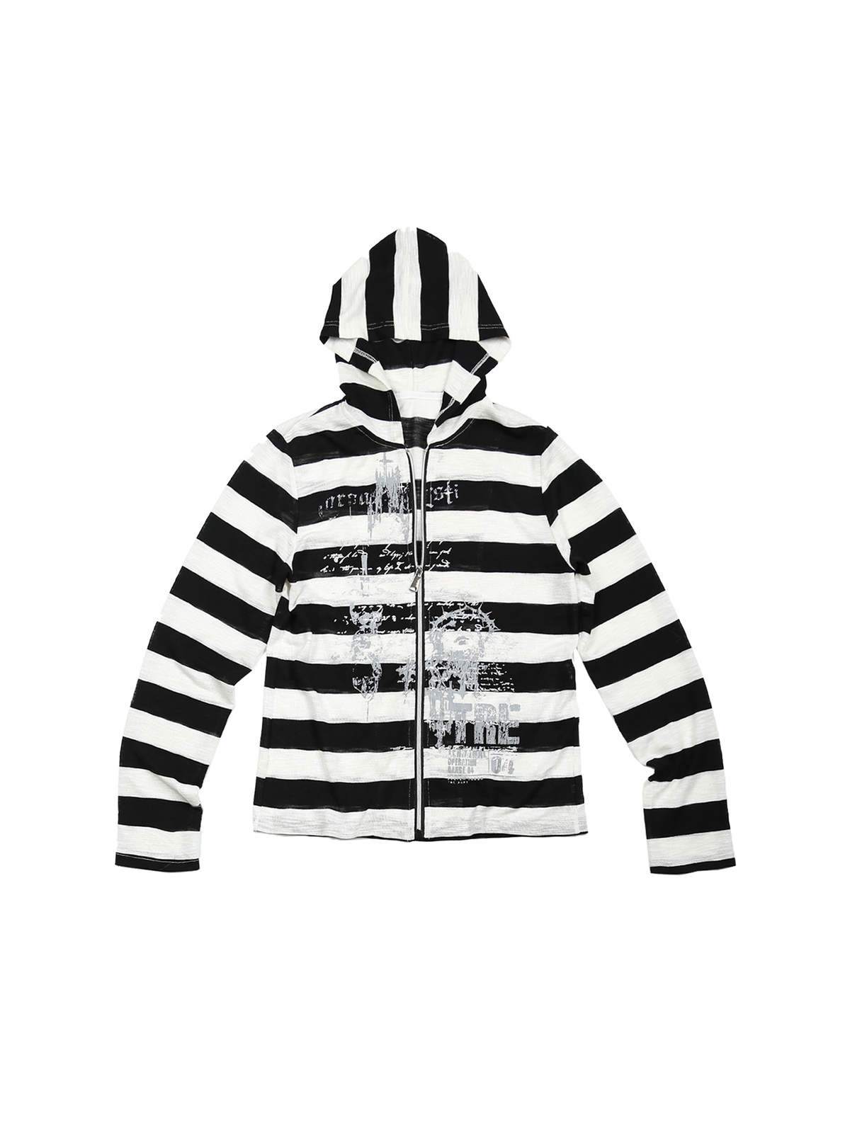 TRECLUB Retro Striped Foil Long-Sleeve Jacket