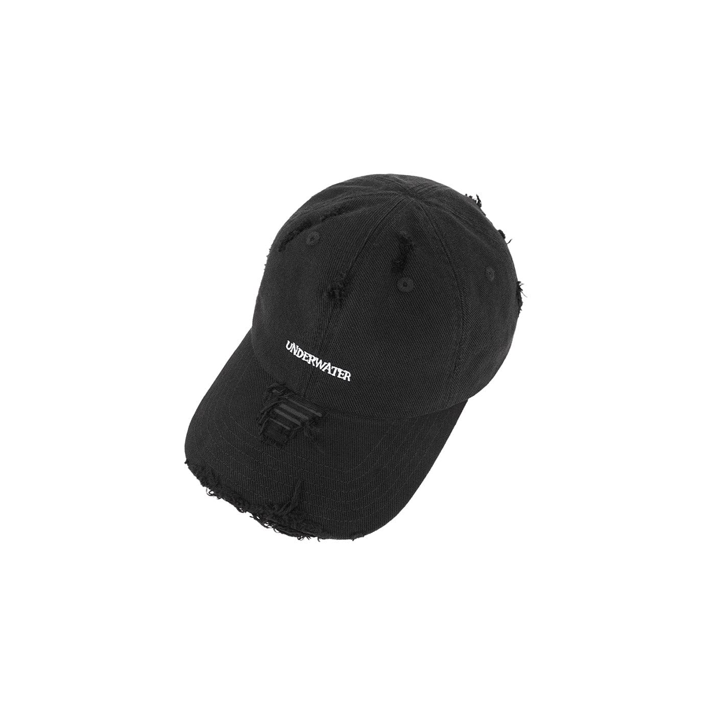 UNDERWATER Ripped Logo Hat, premium urban and streetwear designers apparel on PROJECTISR.com, UNDERWATER