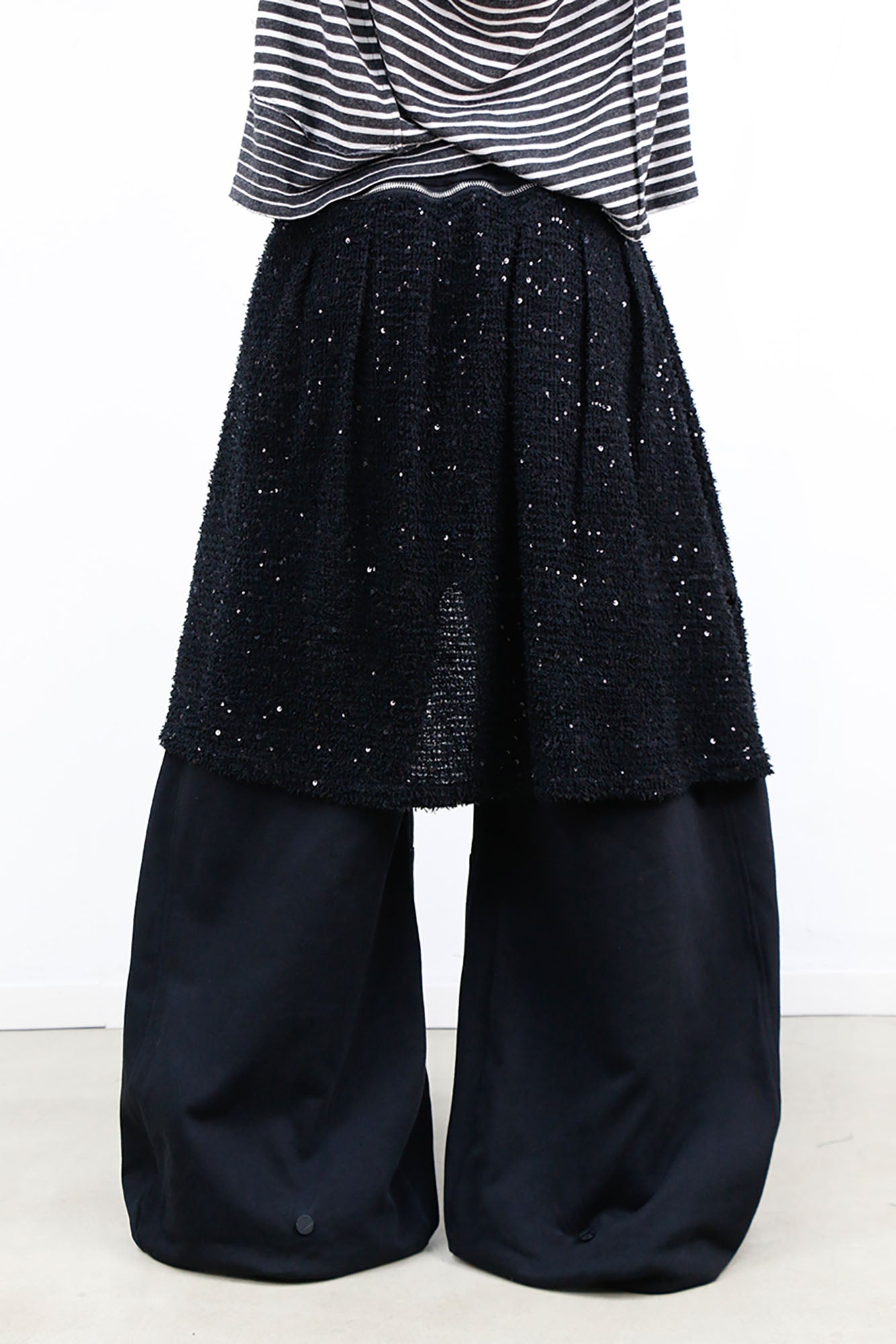 RELABEL Detachable Diamond Drape Oversized Sweatpants, premium urban and streetwear designers apparel on PROJECTISR.com, RELABEL