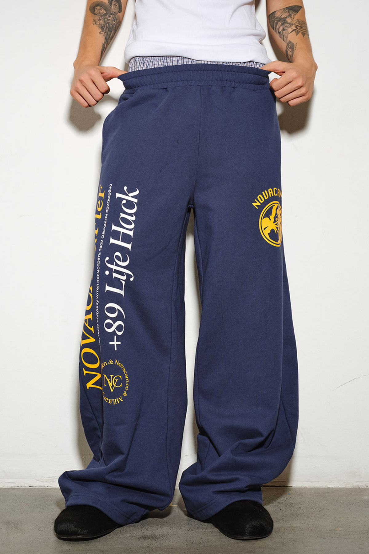 NOVACAM Retro Graphic Sweatpants