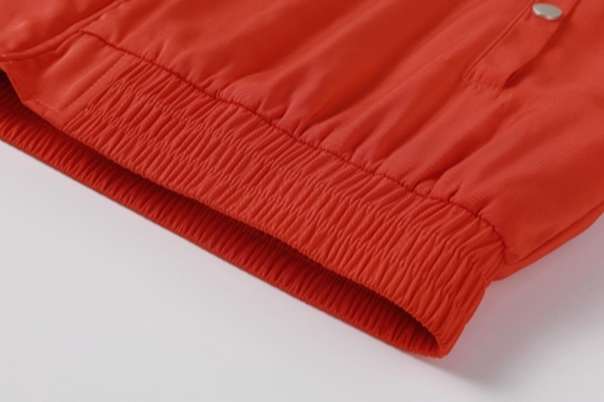 NOVACAM Retro Embroidered Fleece-Lined Woven Jacket