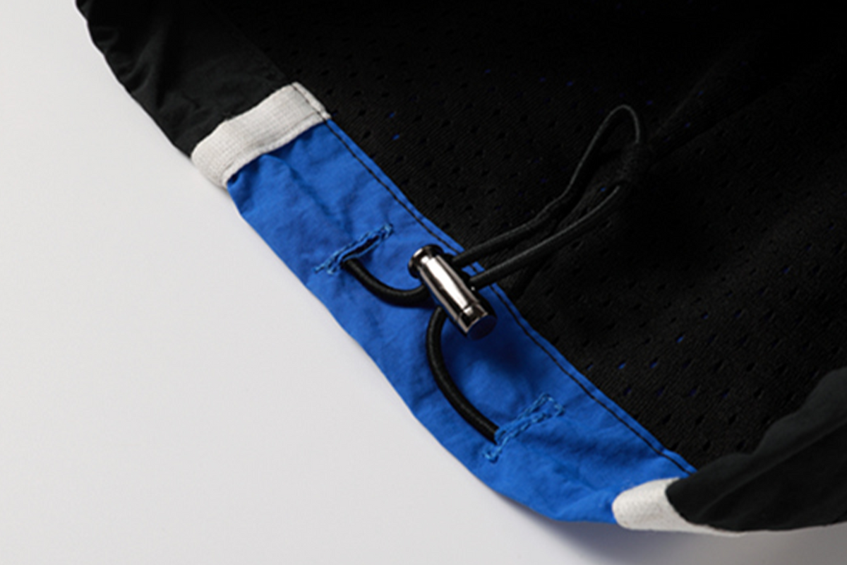NOVACAM Retro Contrast Double-Waist Nylon Cargo Pants