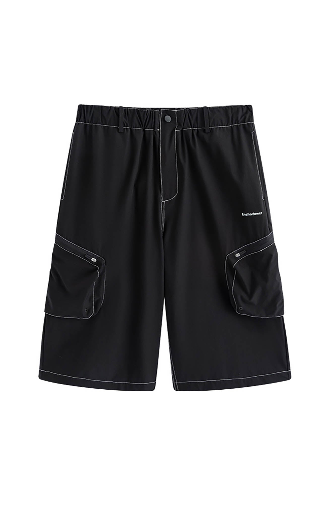 ENSHADOWER Stitched Multi-Pocket Cargo Shorts, premium urban and streetwear designers apparel on PROJECTISR.com, ENSHADOWER