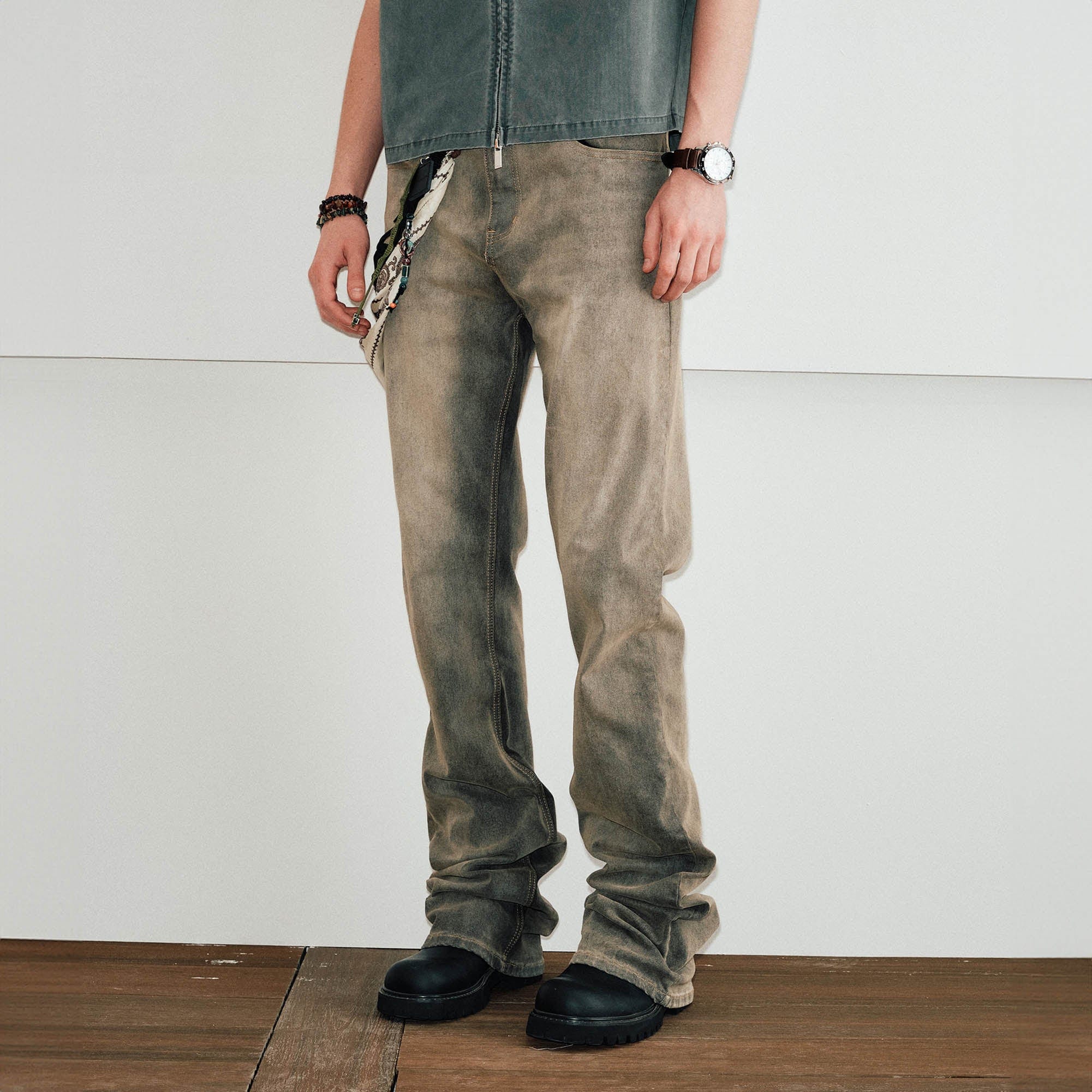 KREATE Classic Washed Straight Jeans, premium urban and streetwear designers apparel on PROJECTISR.com, KREATE