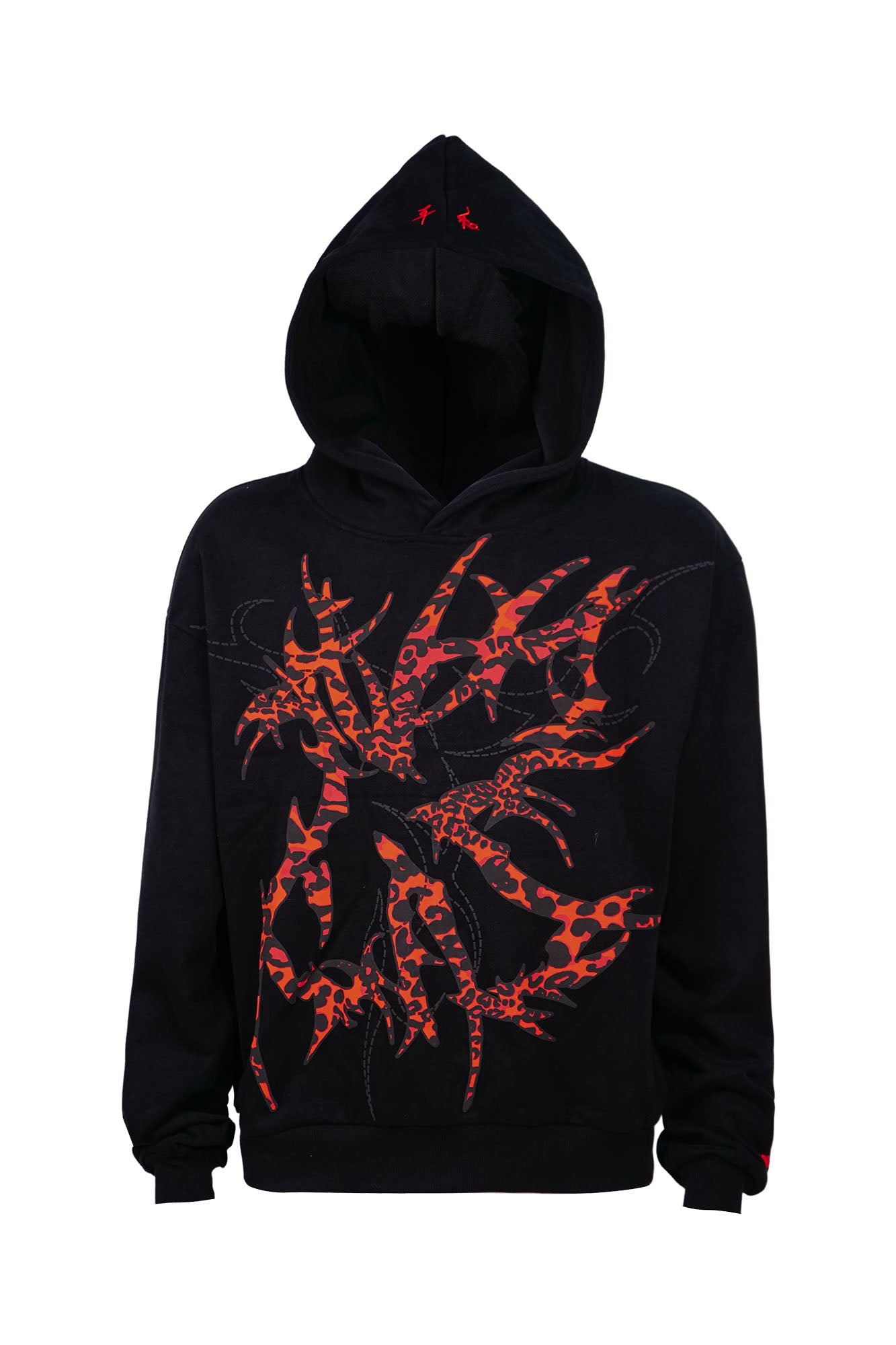 VINKID Leopard Thorn Patch Hoodie