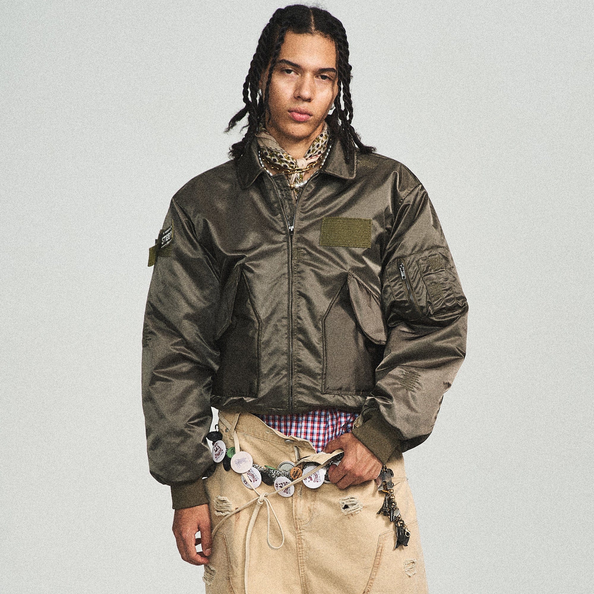 STEEPC Camo MA2 Multi-Pocket Patchwork Reversible Jacket, premium urban and streetwear designers apparel on PROJECTISR.com, STEEPC