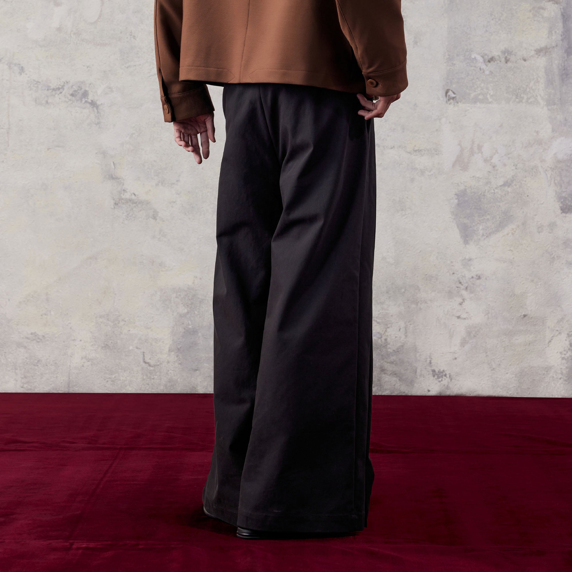 ALVNG AR ANTS Double Pleat Panel Wide-Leg Trousers
