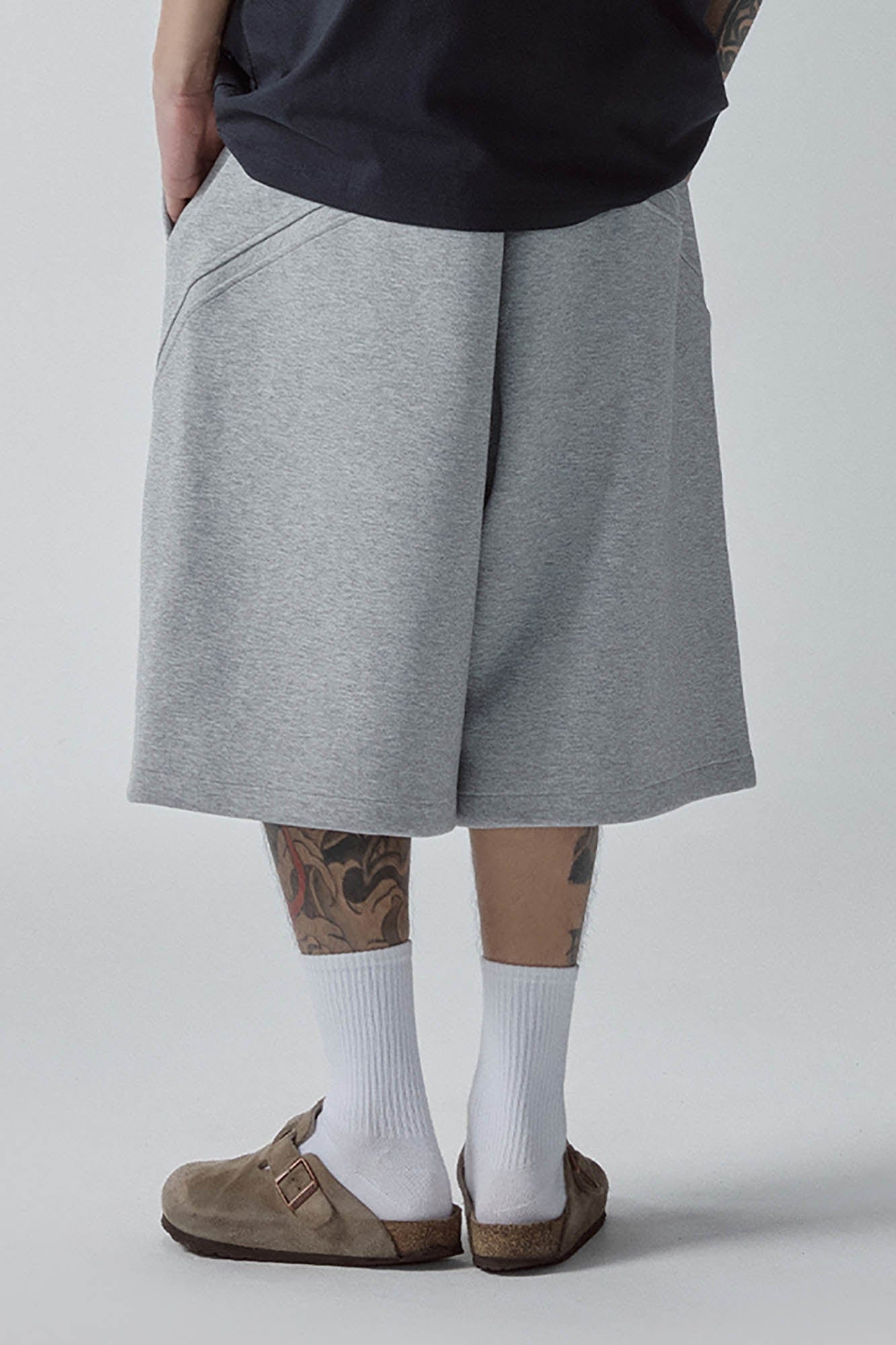 F2CE Curved Spliced Drawstring Shorts, premium urban and streetwear designers apparel on PROJECTISR.com, F2CE