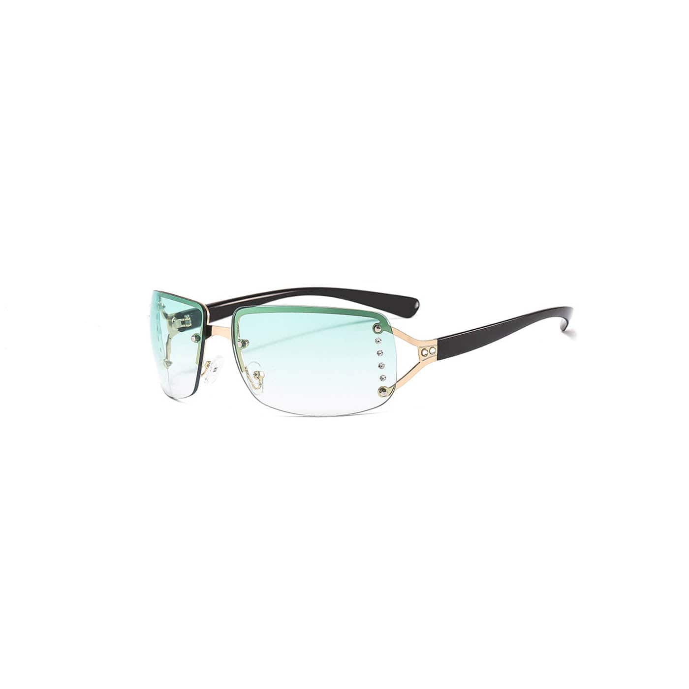 DAMAGE ASIA OPTICALS Semi-Rim Square Gradient Sunglasses, premium urban and streetwear designers apparel on PROJECTISR.com, DAMAGE ASIA
