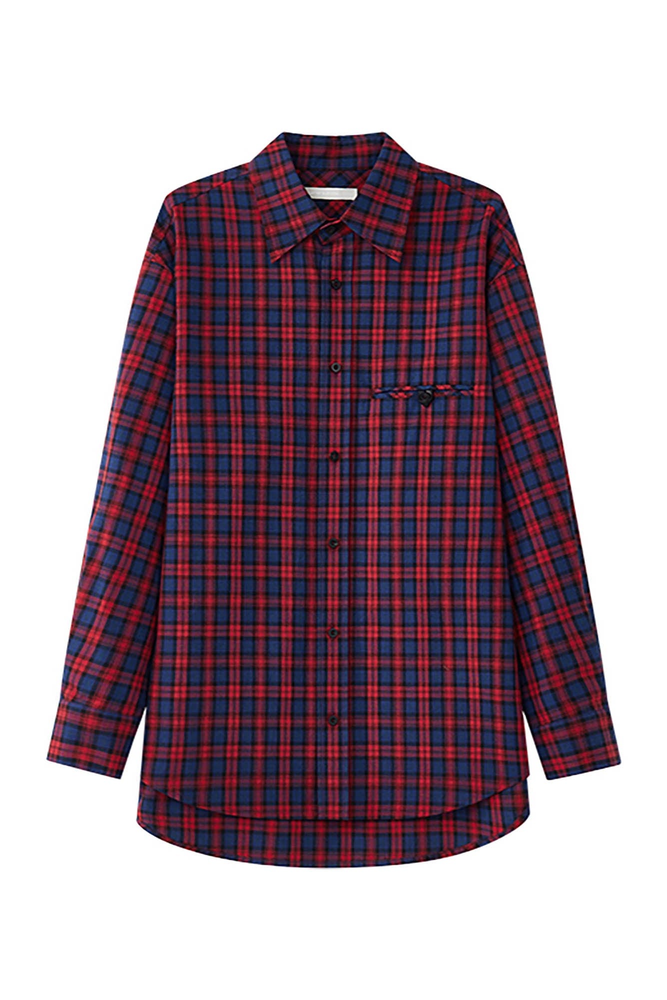 OPICLOTH Plaid Oversized Button-Up Shirt, premium urban and streetwear designers apparel on PROJECTISR.com, OPICLOTH