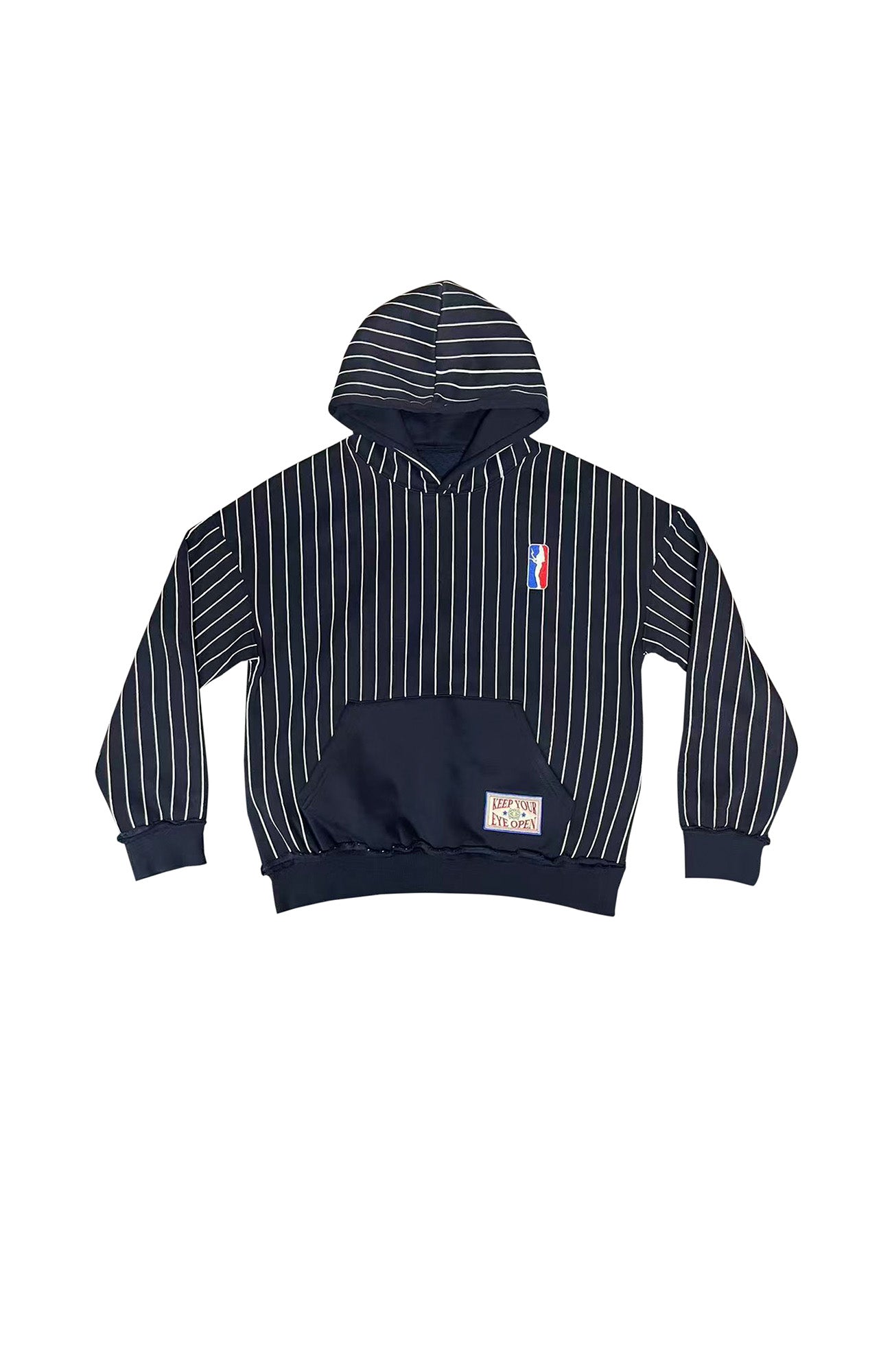 PHANTOMHUNTER Stripe Embroidered Studded Hoodie, premium urban and streetwear designers apparel on PROJECTISR.com, PHANTOMHUNTER