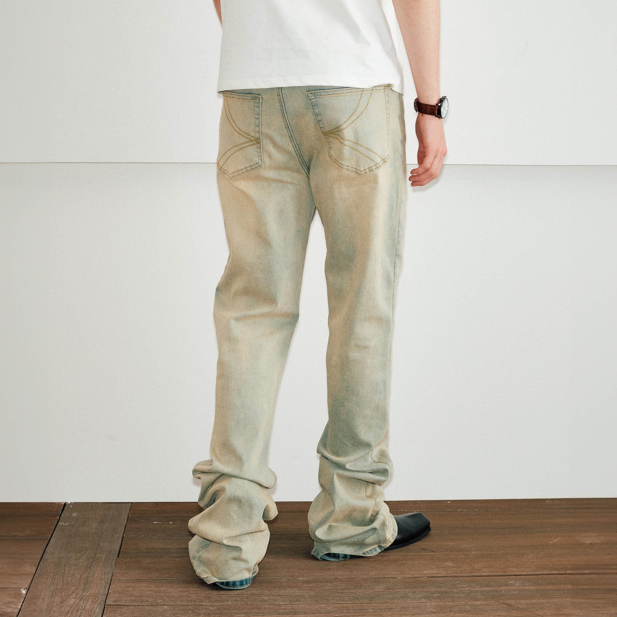 KREATE Classic Washed Straight Jeans, premium urban and streetwear designers apparel on PROJECTISR.com, KREATE