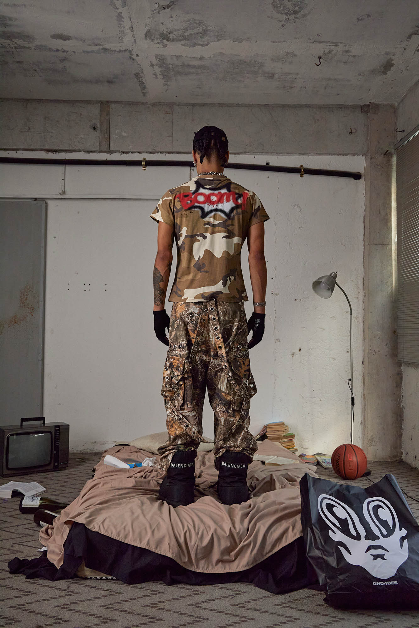 DND4DES Felix Camo Graffiti T-Shirt, premium urban and streetwear designers apparel on PROJECTISR.com, DND4DES