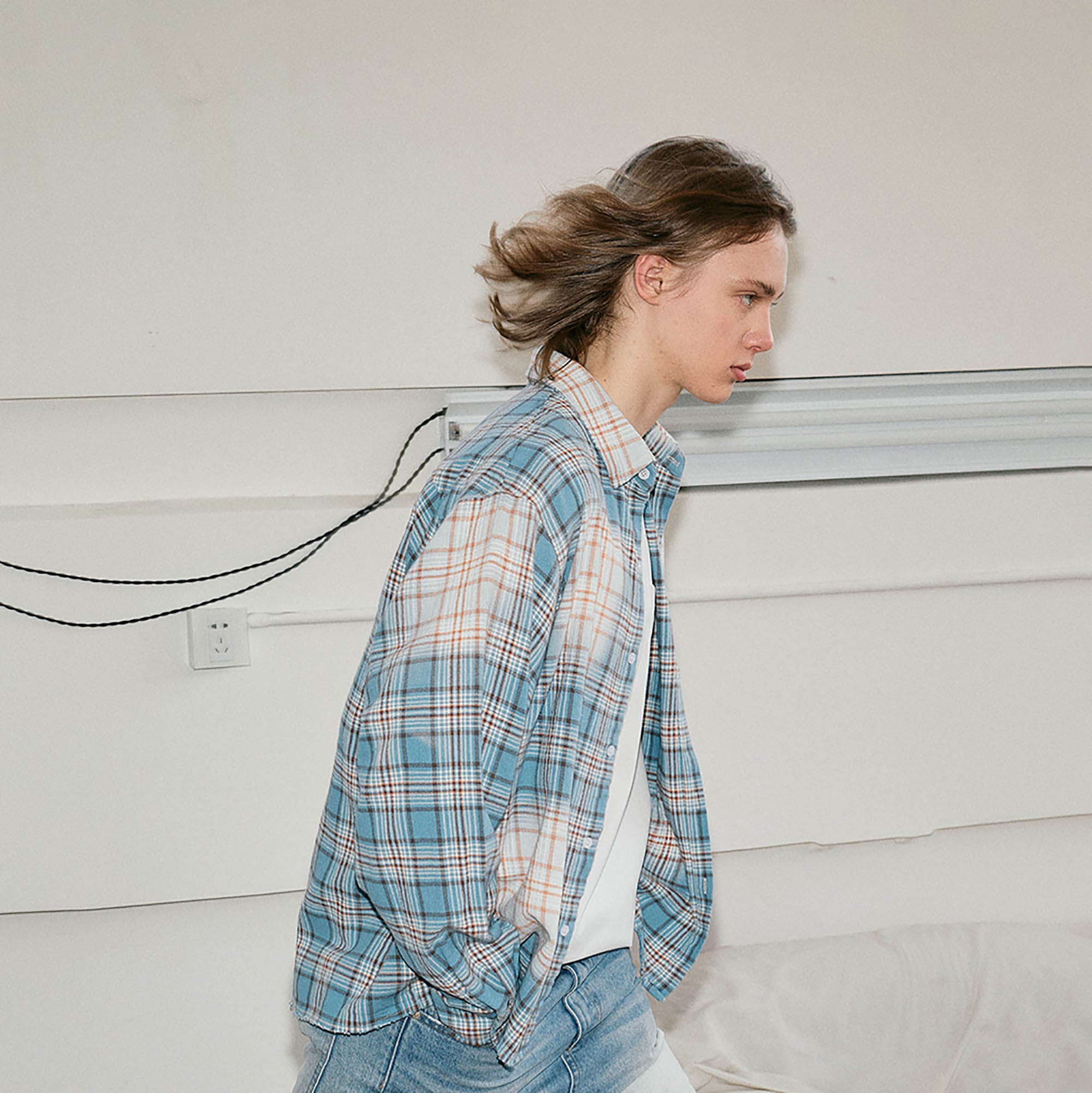 KREATE Faded Plaid Shirt, premium urban and streetwear designers apparel on PROJECTISR.com, KREATE
