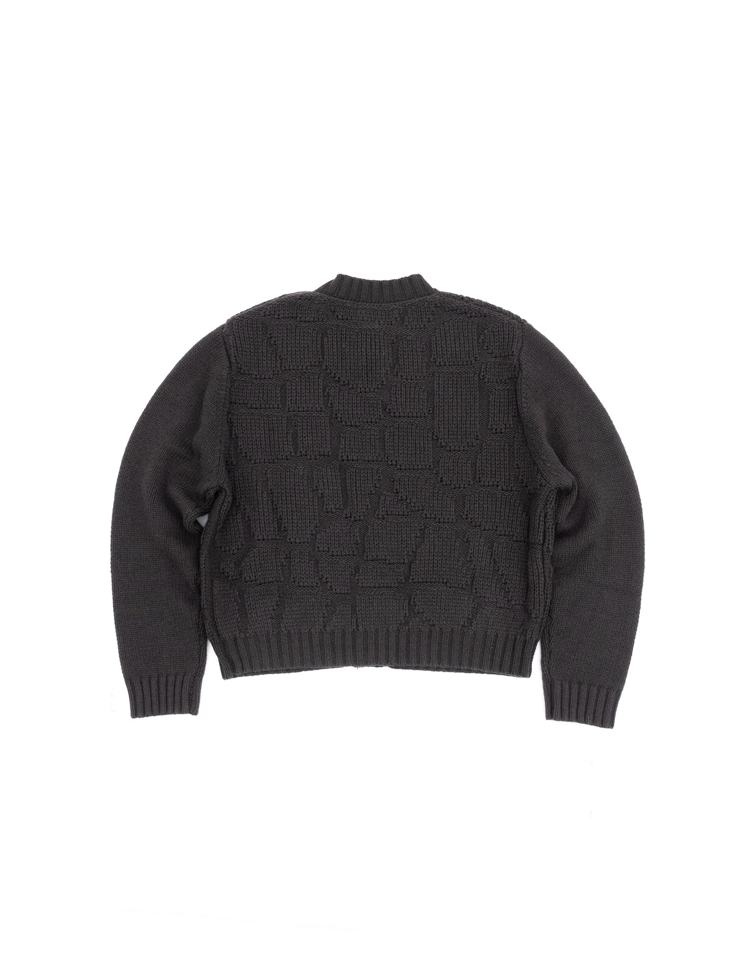 IN EXISTENCE Wool-Blend Snake Scale Jacquard Cardigan