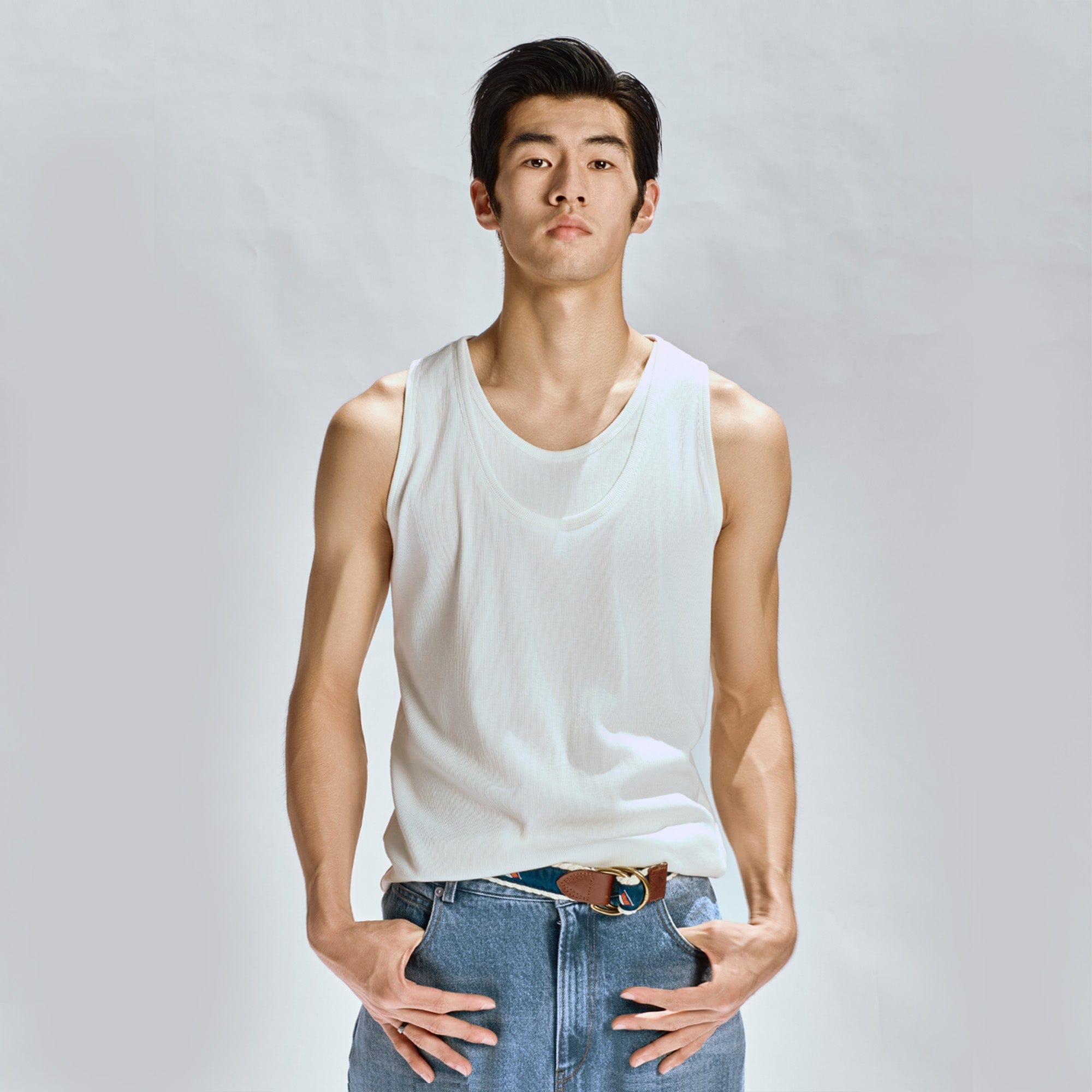 OPICLOTH Double-Layer Ribbed Tank Top, premium urban and streetwear designers apparel on PROJECTISR.com, OPICLOTH