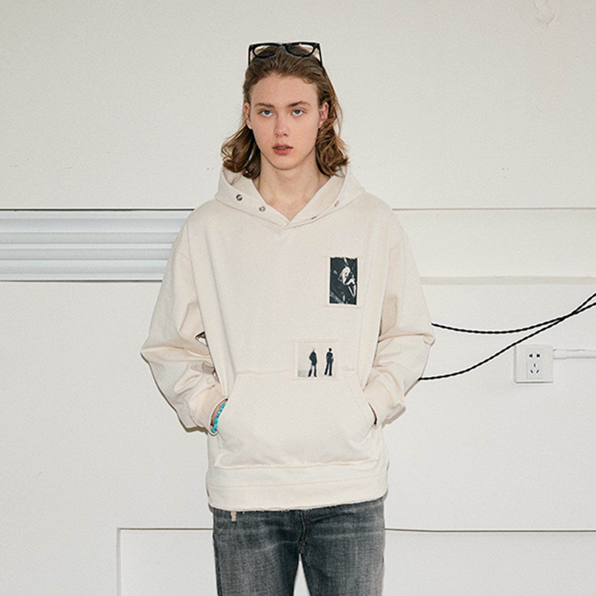 KREATE Abstract Graphics Patchwork Hoodie, premium urban and streetwear designers apparel on PROJECTISR.com, KREATE