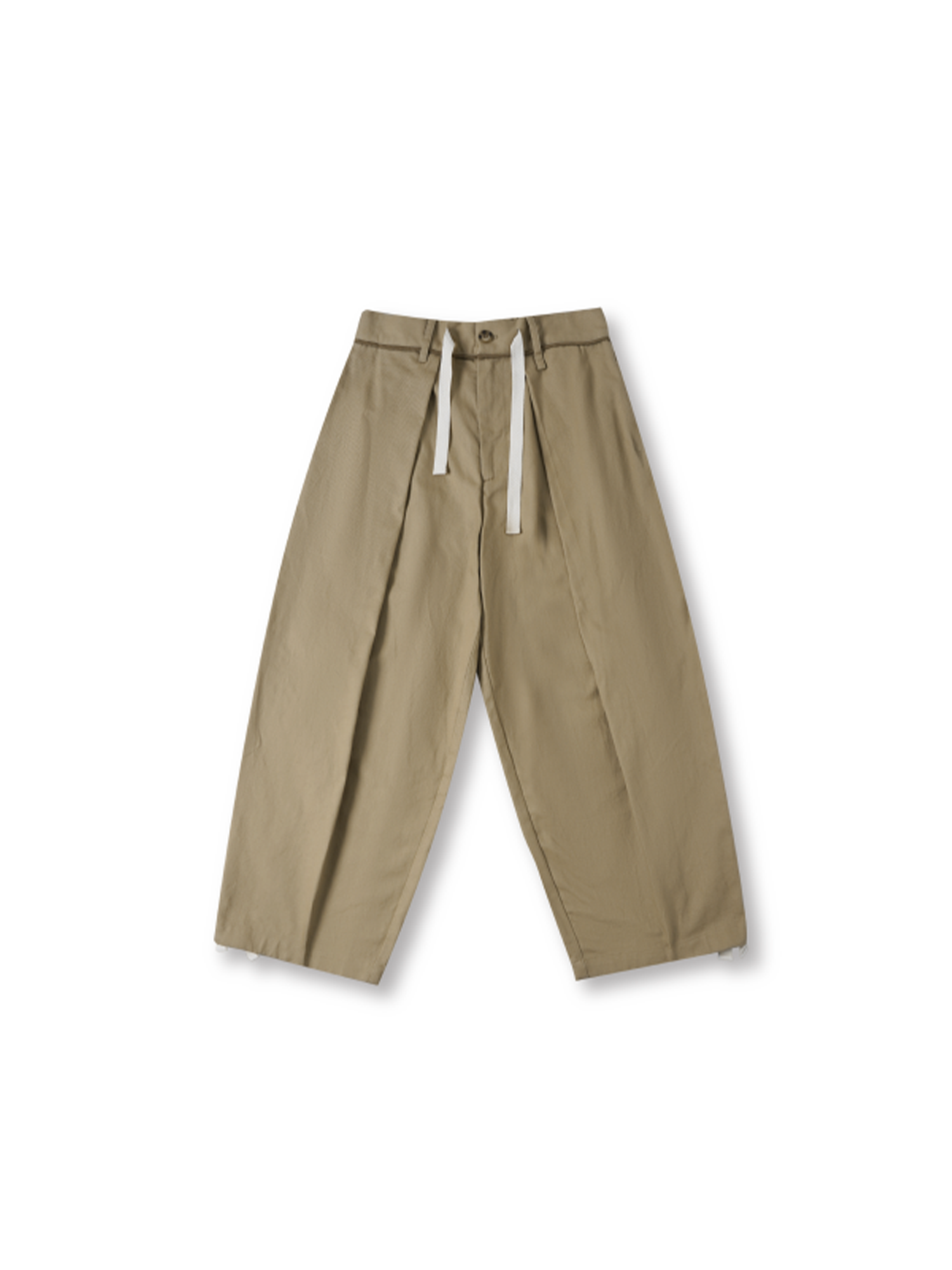 UNLIMITED MOTE Pleated Herringbone Wide-Leg Trousers