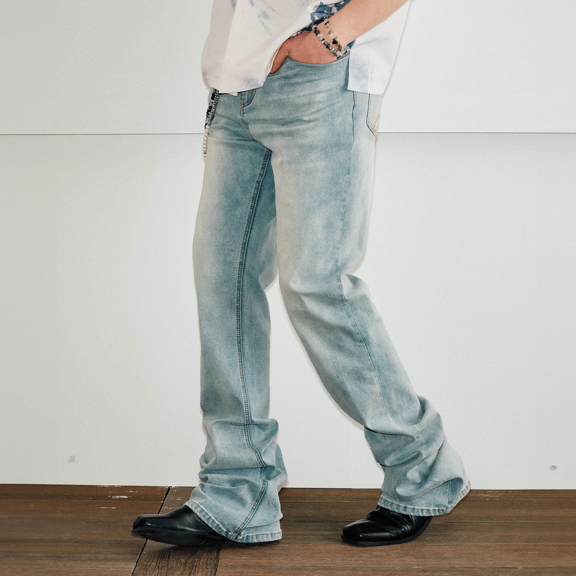 KREATE Classic Washed Straight Jeans, premium urban and streetwear designers apparel on PROJECTISR.com, KREATE