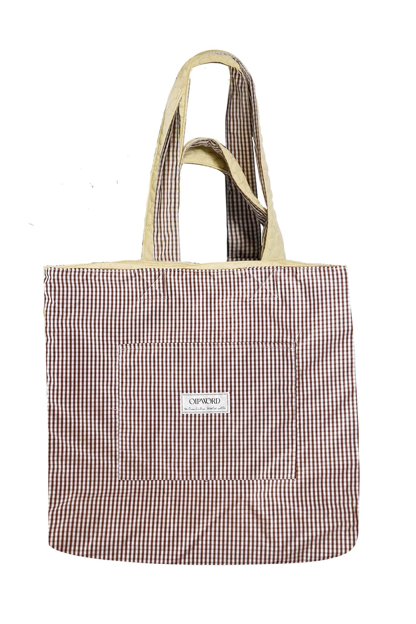 OIPWORD Reversible Quilted & Check Tote Bag, premium urban and streetwear designers apparel on PROJECTISR.com, OIPWORD