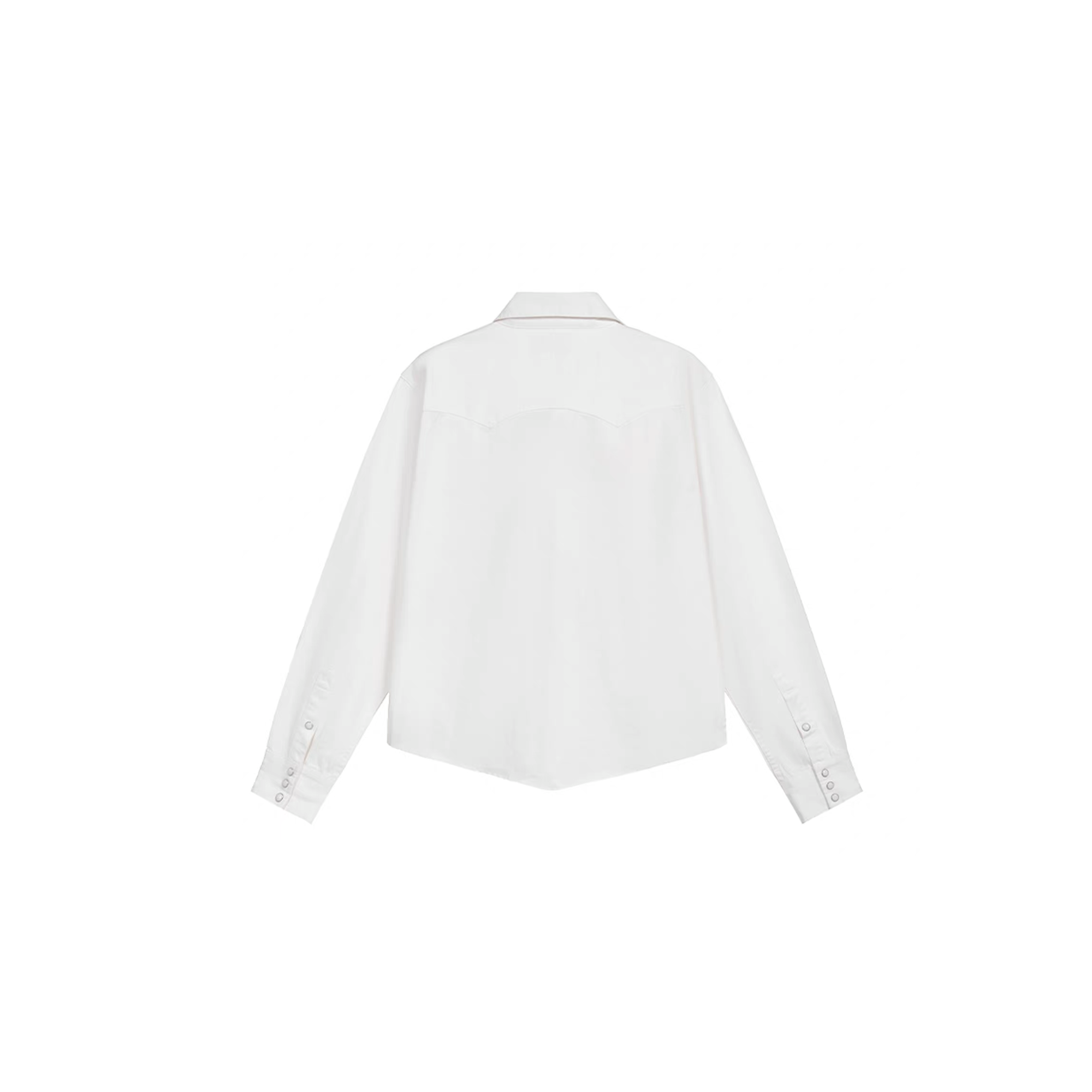 NOTHINGNESS WORLD Snake Graphic Layered-Collar Denim Shirt, premium urban and streetwear designers apparel on PROJECTISR.com, NOTHINGNESS WORLD