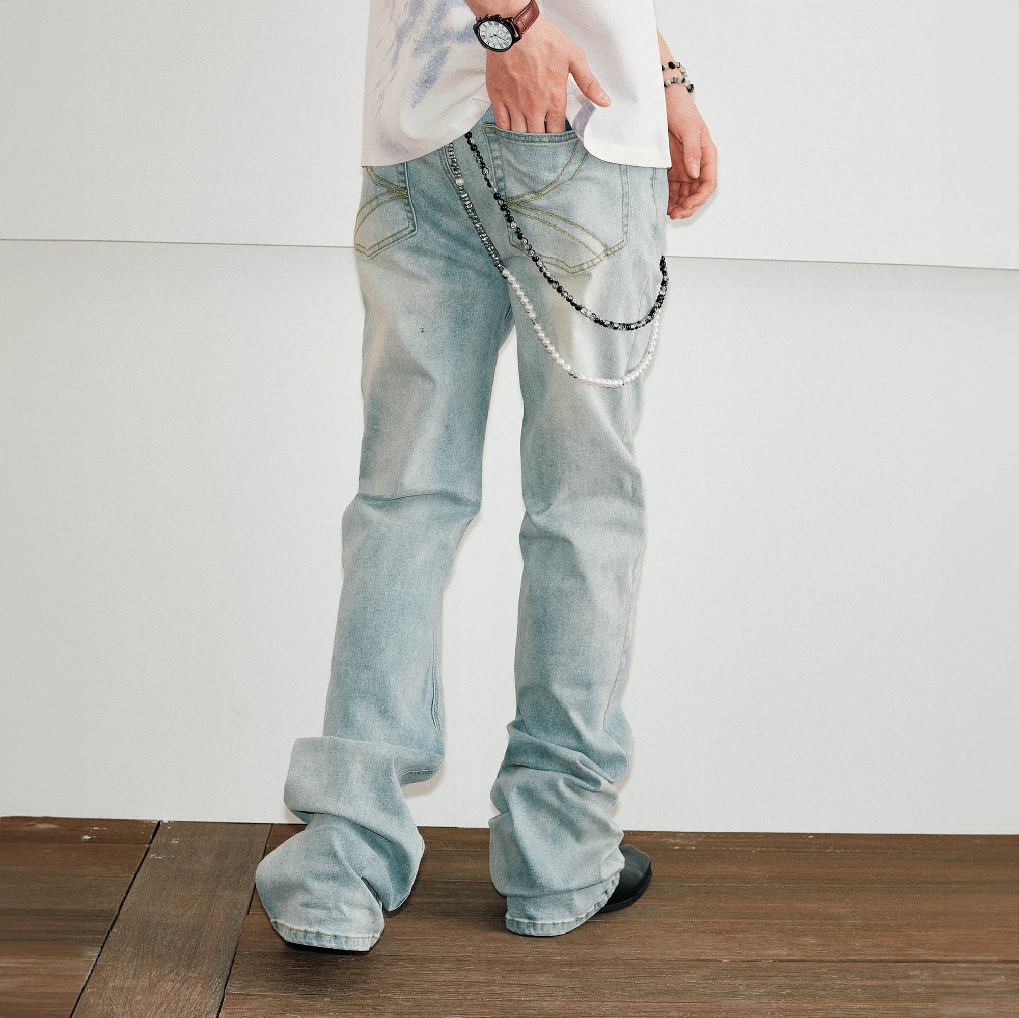 KREATE Classic Washed Straight Jeans, premium urban and streetwear designers apparel on PROJECTISR.com, KREATE