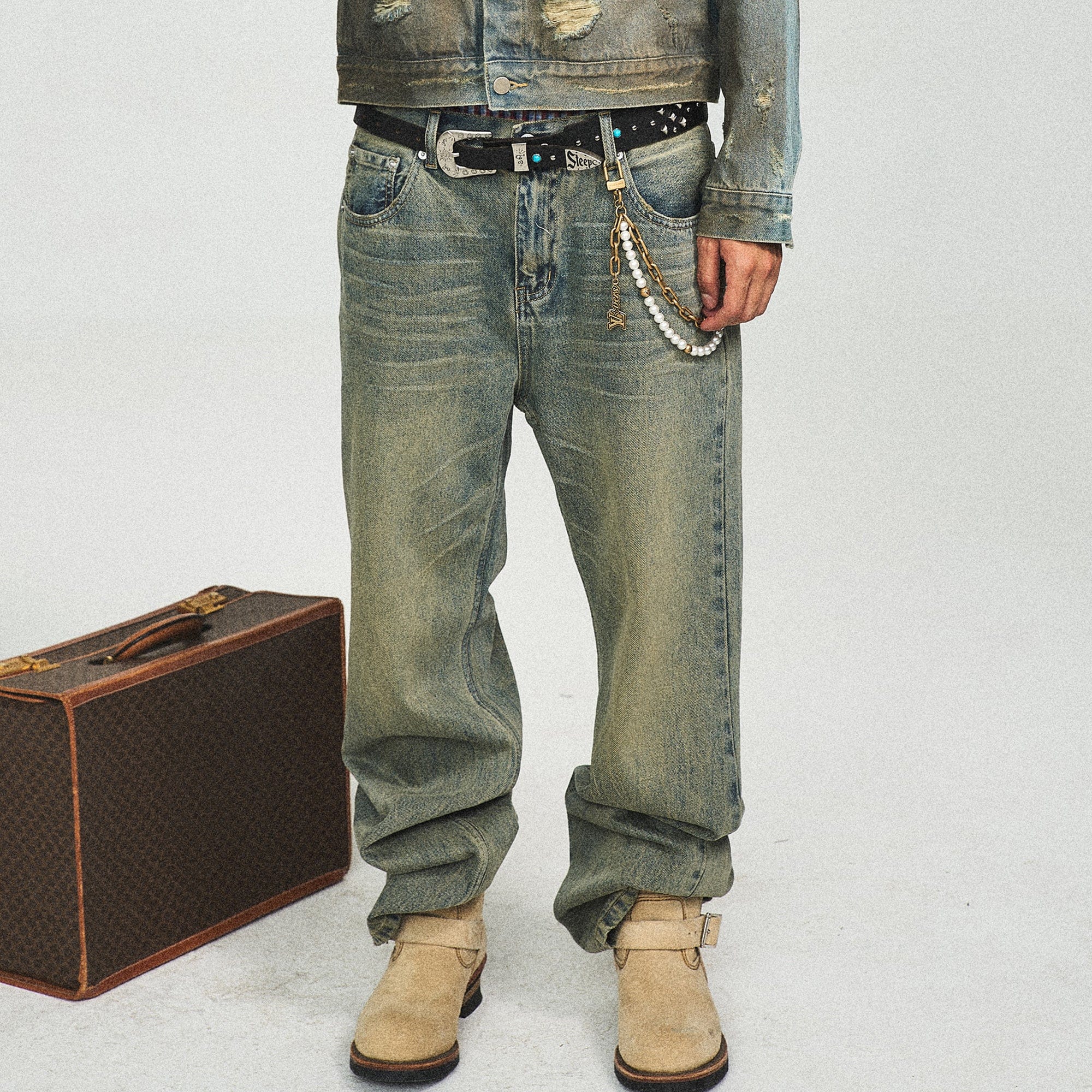 STEEPC The Classic Washed Flared Jeans, premium urban and streetwear designers apparel on PROJECTISR.com, STEEPC