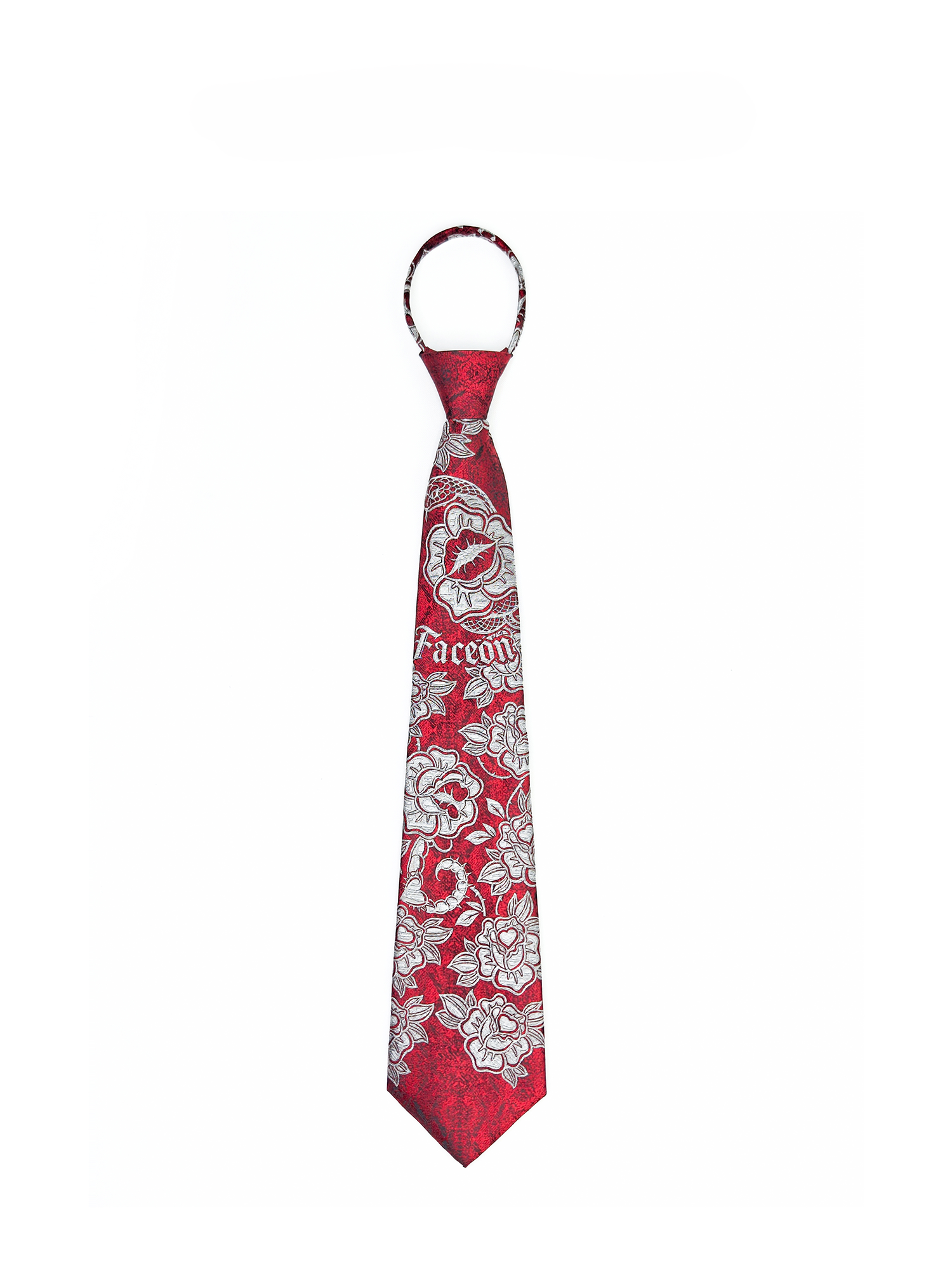 FACEONLAB Carnivorous Flower Jacquard No-Tie Necktie
