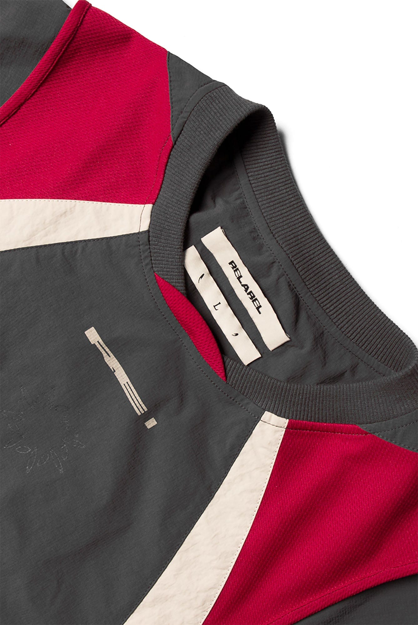 RELABEL Contrast Panel Layered Long-Sleeve Tee, premium urban and streetwear designers apparel on PROJECTISR.com, RELABEL