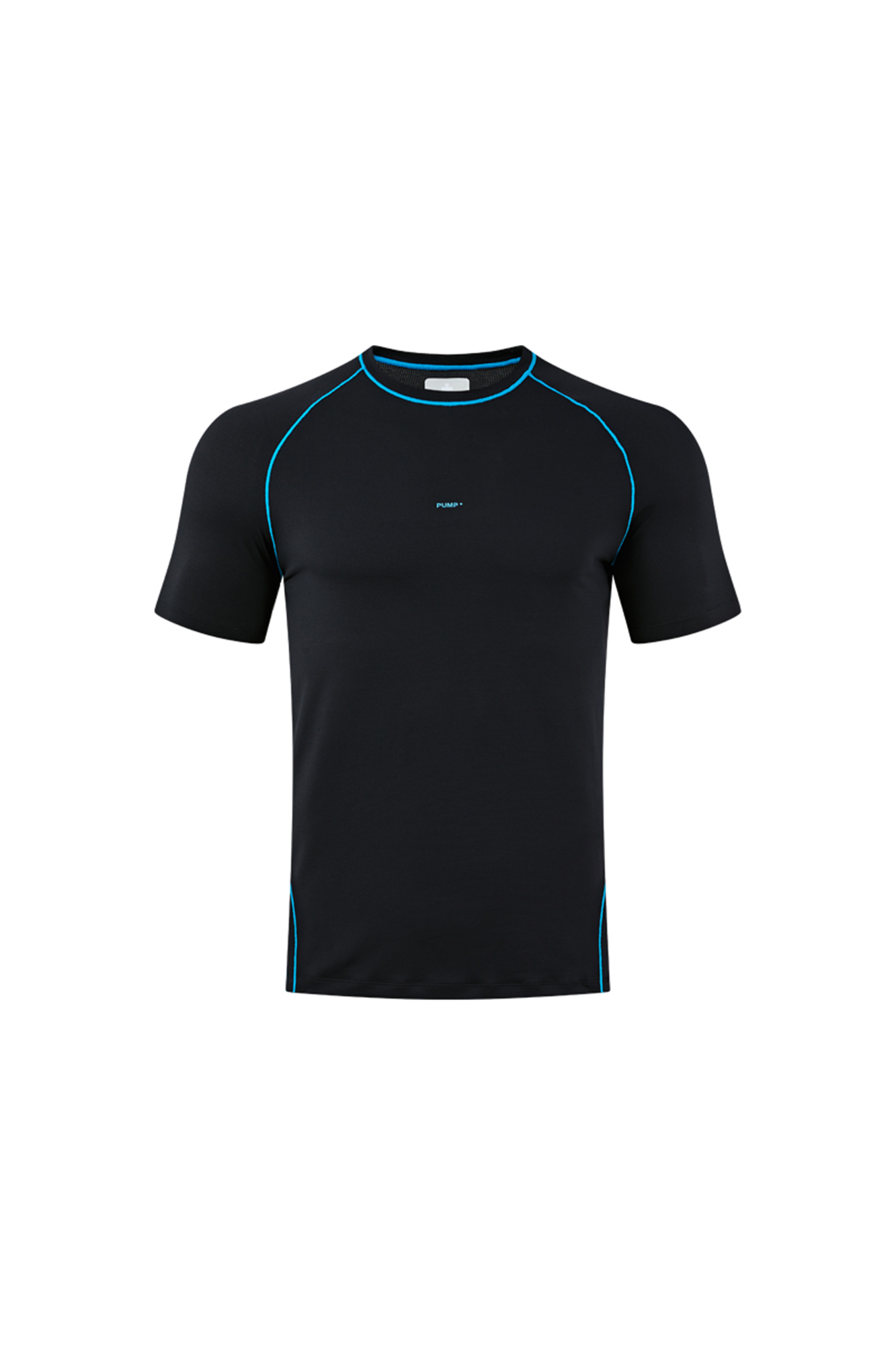 PUMPPLUS Contrast Piping Slim Quick-Dry Training Tee, premium urban and streetwear designers apparel on PROJECTISR.com, PUMPPLUS