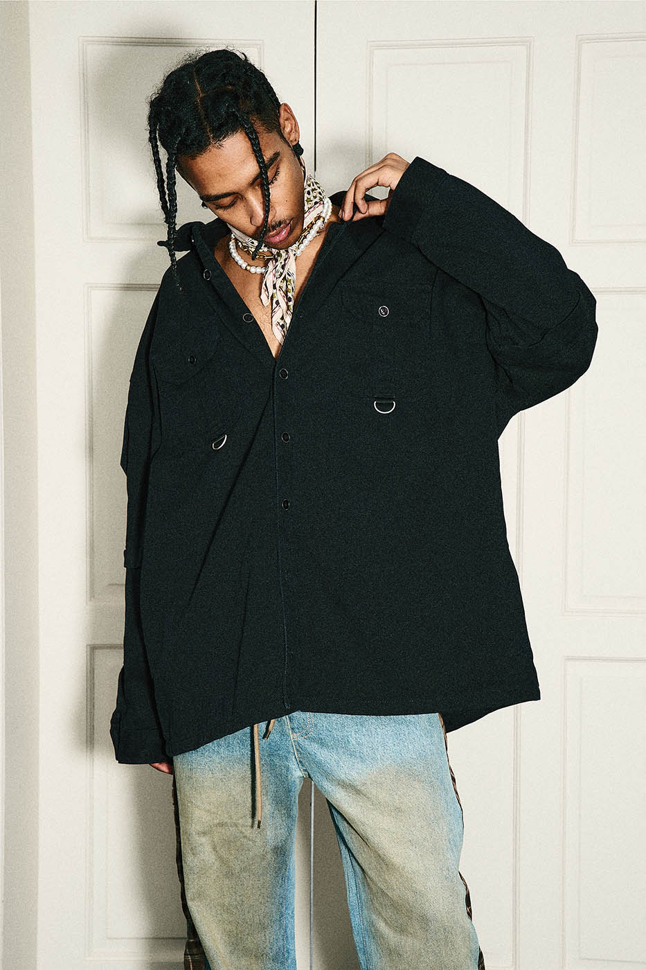 STEEPC Detachable Sleeves Embroidered Jacket, premium urban and streetwear designers apparel on PROJECTISR.com, STEEPC