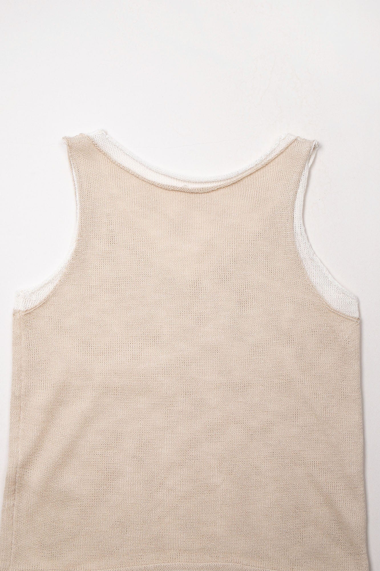 LEONSENSE Contrast Layered V-Neck Knit Tank Top, premium urban and streetwear designers apparel on PROJECTISR.com, LEONSENSE
