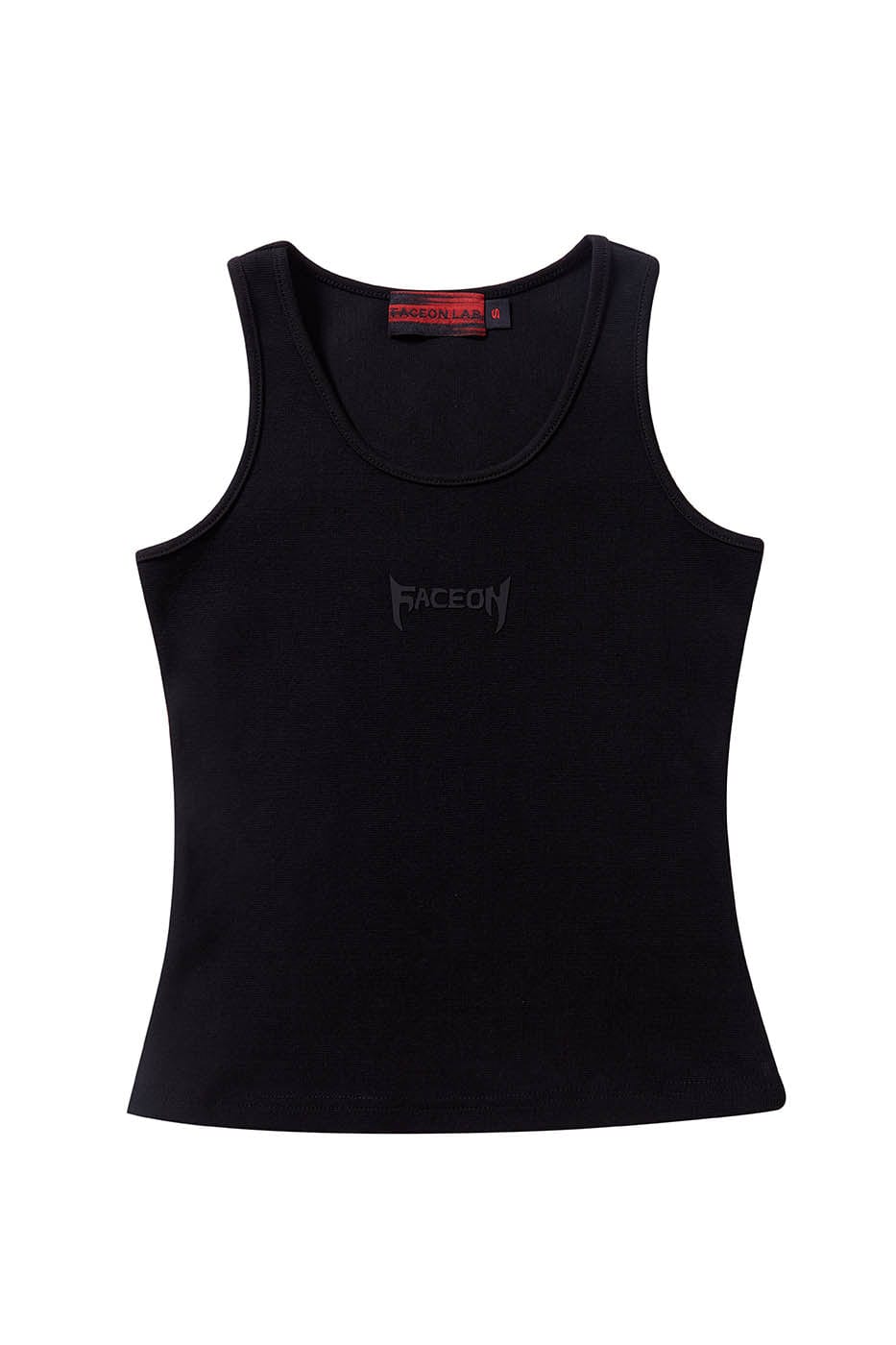 FACEONLAB Essential LOGO Ribbed Tank Top, premium urban and streetwear designers apparel on PROJECTISR.com, FACEONLAB