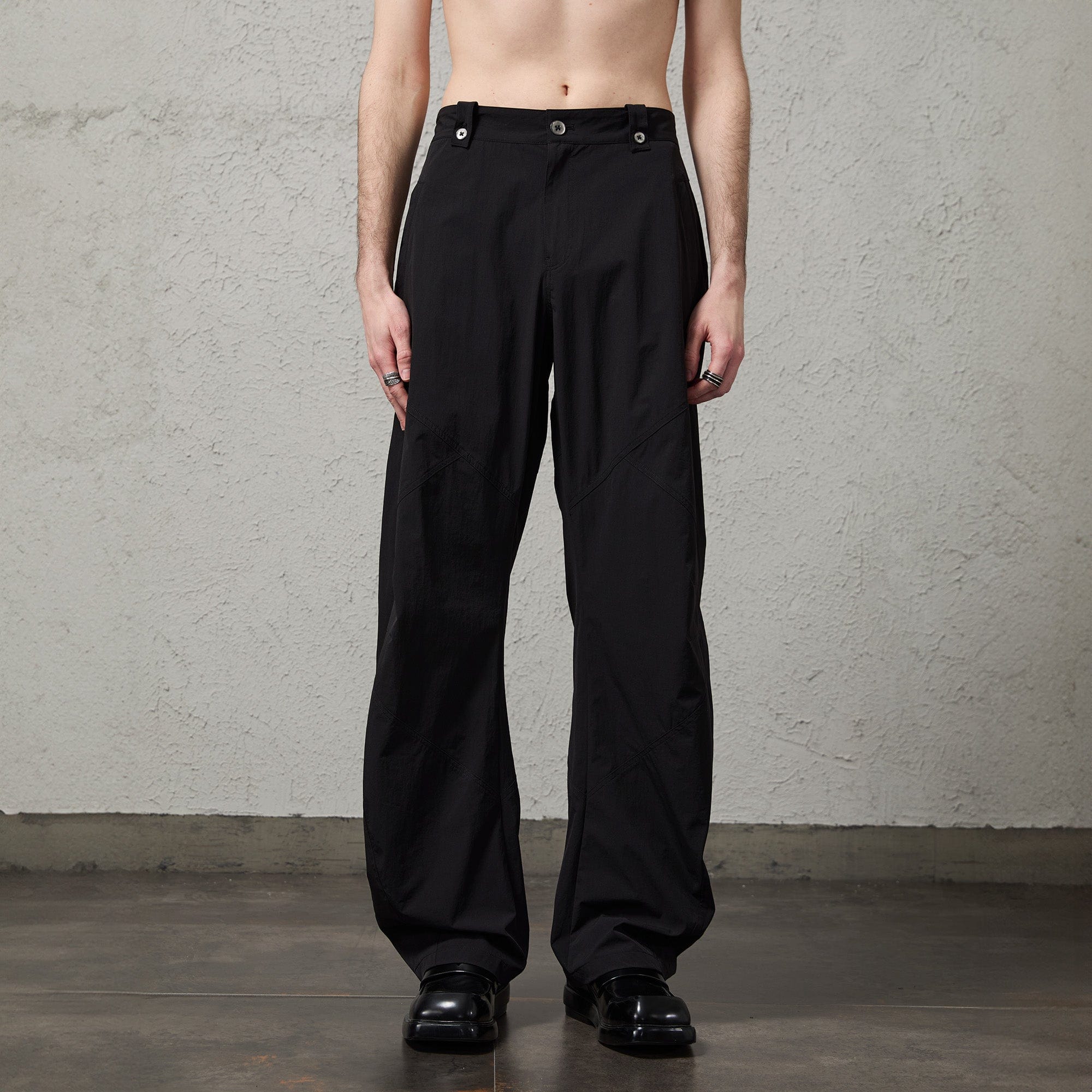 ORGANIC EMOTION Retro Spliced Curved Pants