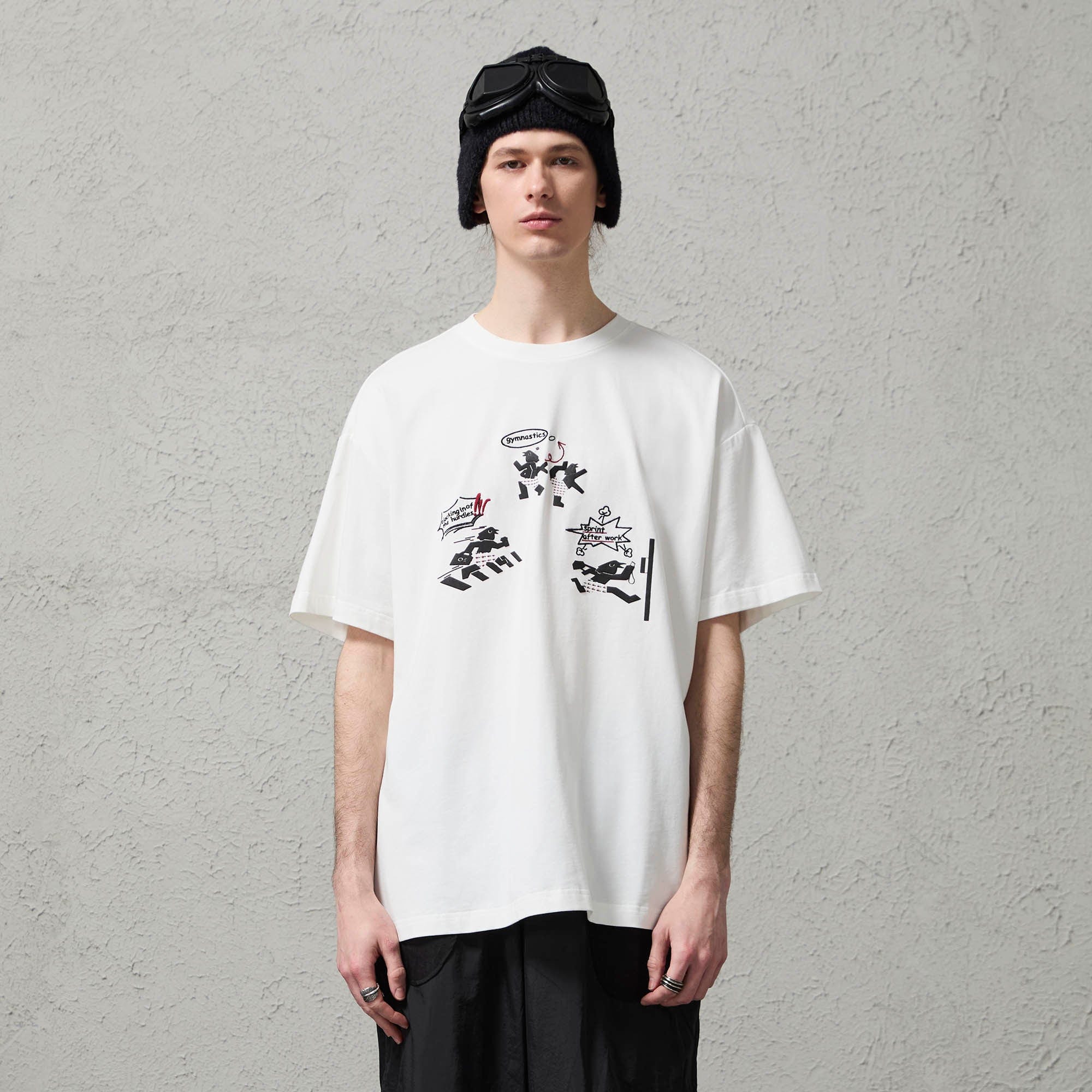 ORGANIC EMOTION Birdman Doodle Graphic T-Shirt, premium urban and streetwear designers apparel on PROJECTISR.com, ORGANIC EMOTION