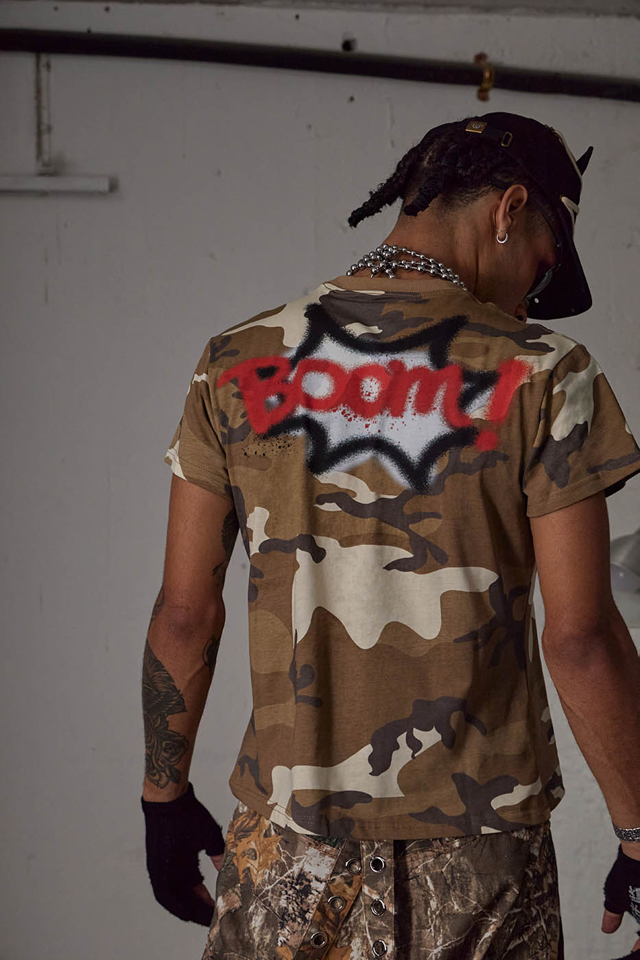 DND4DES Felix Camo Graffiti T-Shirt, premium urban and streetwear designers apparel on PROJECTISR.com, DND4DES