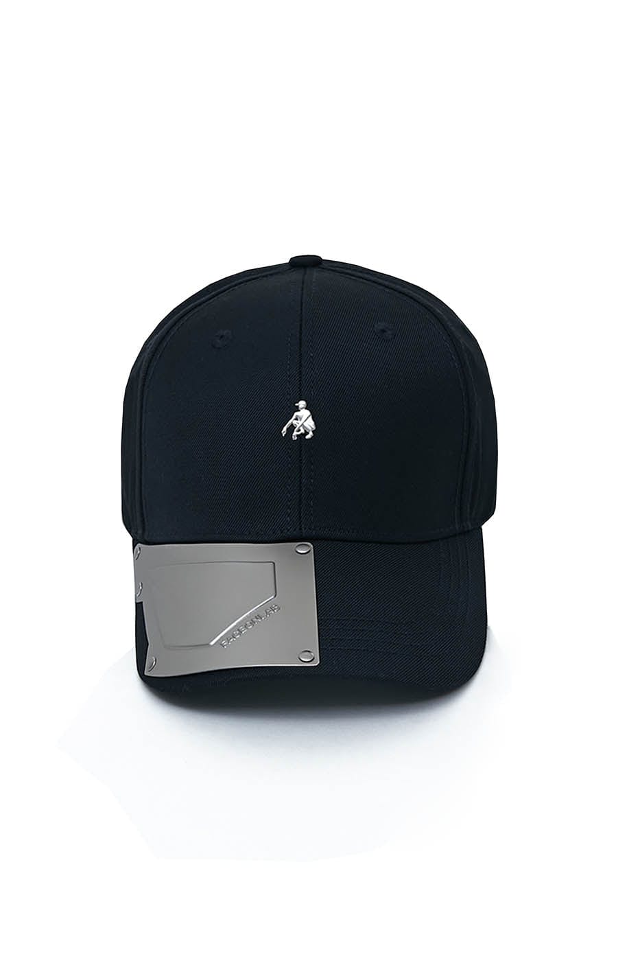 FACEONLAB Metal Plate LOGO Cap Black, premium urban and streetwear designers apparel on PROJECTISR.com, FACEONLAB