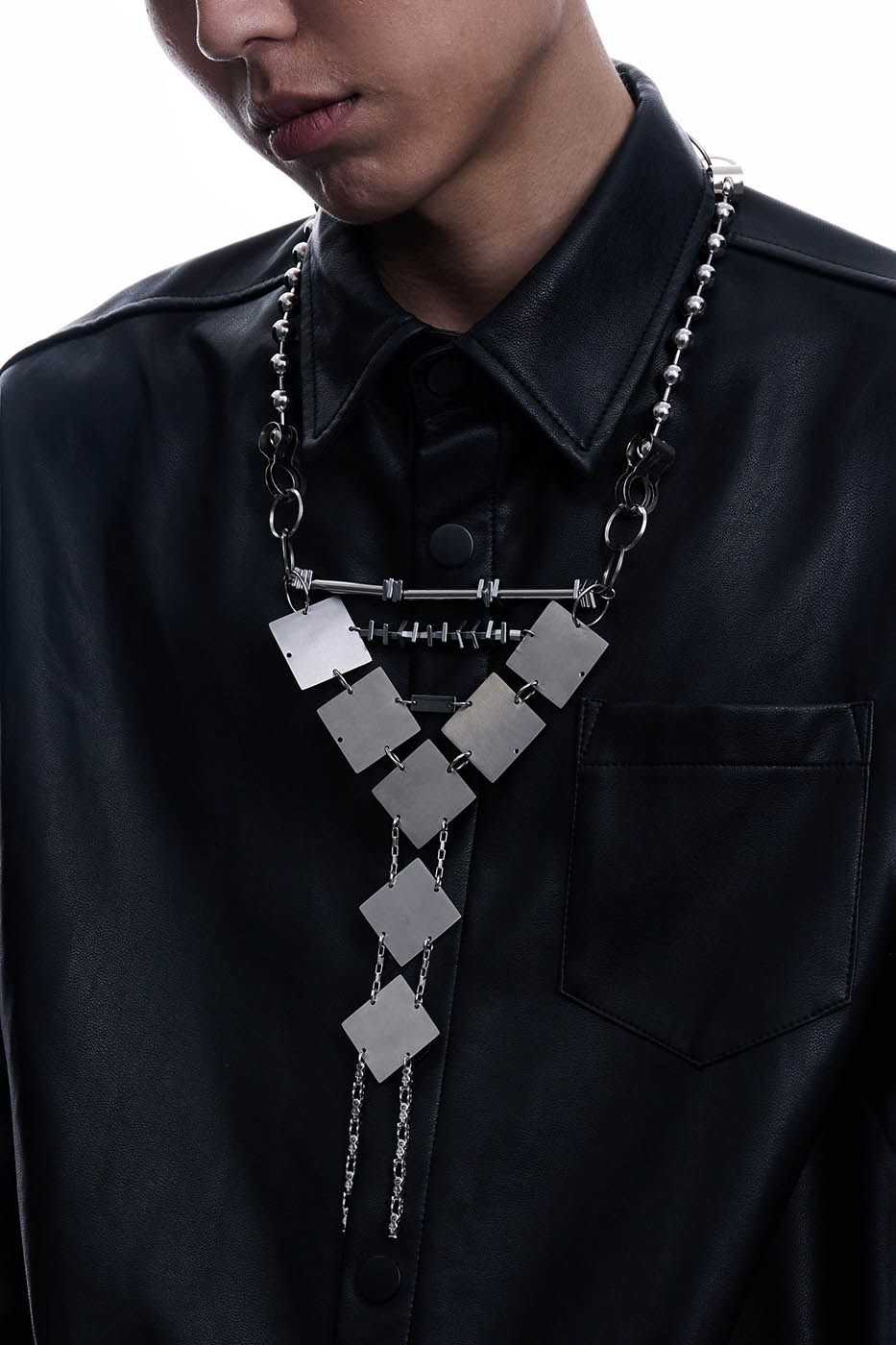 ILLUSORY Cyborg Metallic Tie, premium urban and streetwear designers apparel on PROJECTISR.com, ILLUSORY