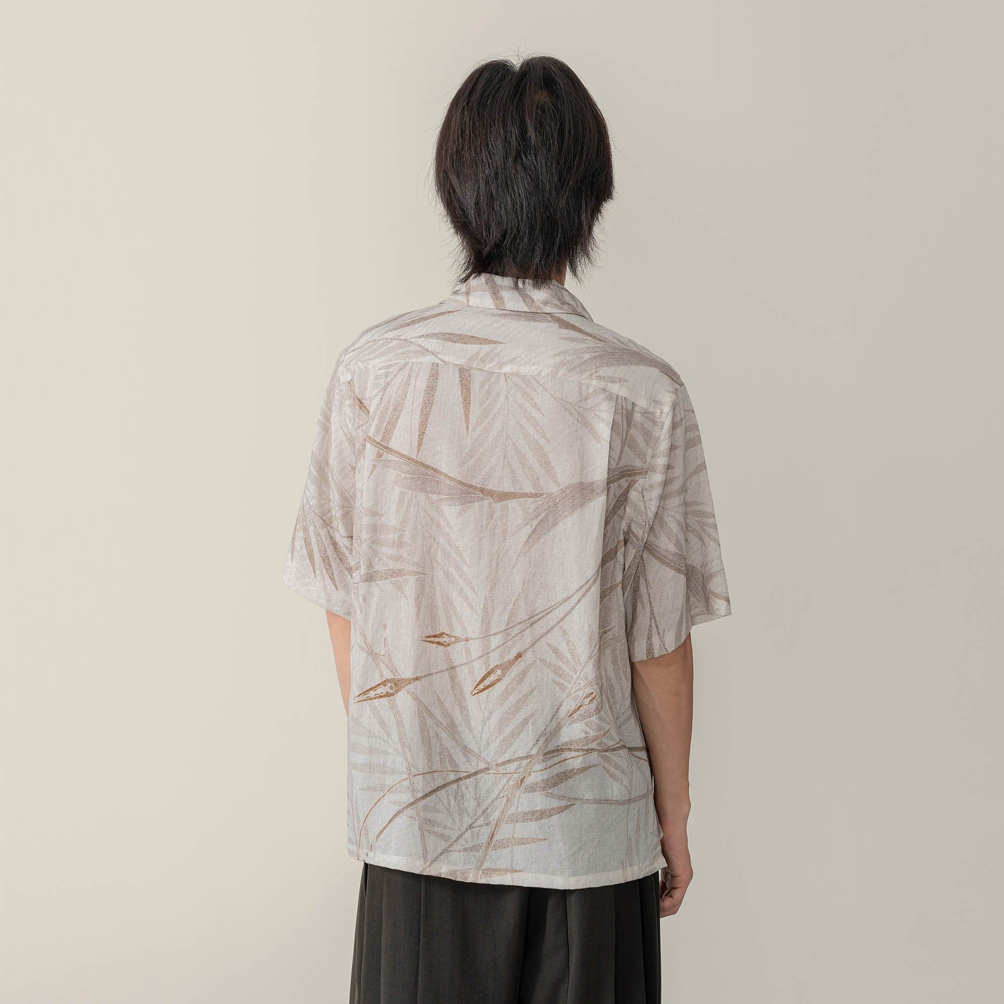 MOITIEDEPETALE Retro Foliage Half Shirt, premium urban and streetwear designers apparel on PROJECTISR.com, MOITIEDEPETALE