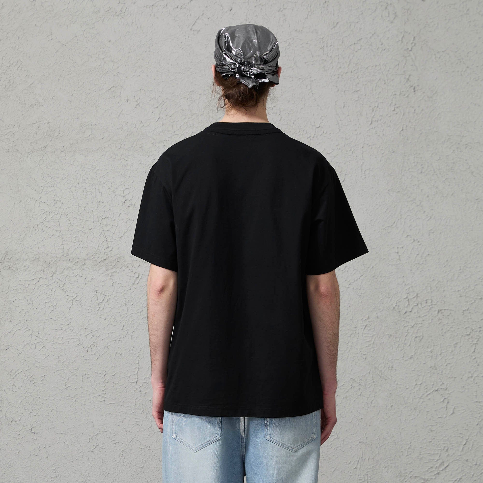 ORGANIC EMOTION Script Patchwork Sorona T-Shirt, premium urban and streetwear designers apparel on PROJECTISR.com, ORGANIC EMOTION